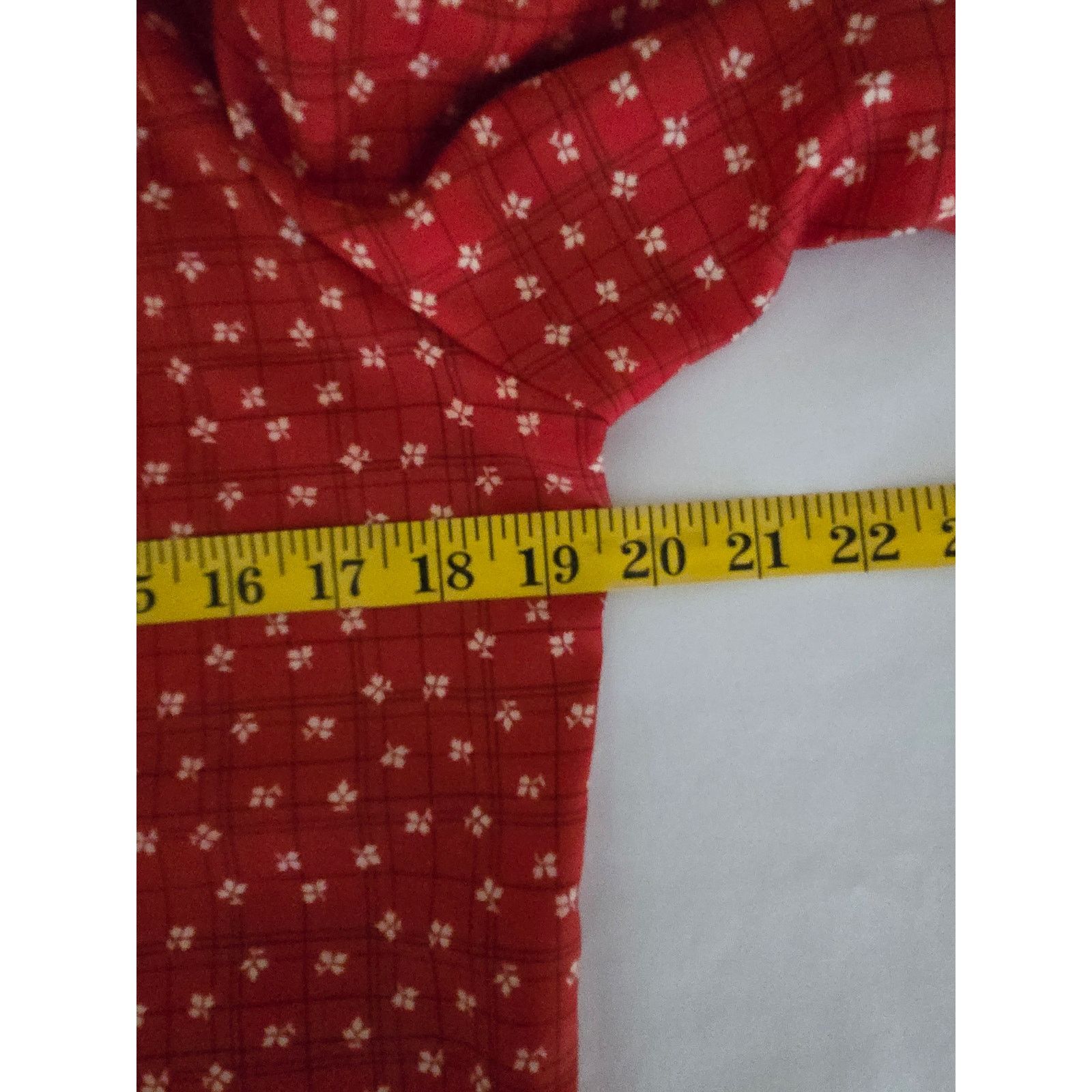 Vintage Vintage Tie Neck Blouse Judy Bond Red Floral Polka Dot Shirt Size XL / US 12-14 / IT 48-50 - 11 Thumbnail