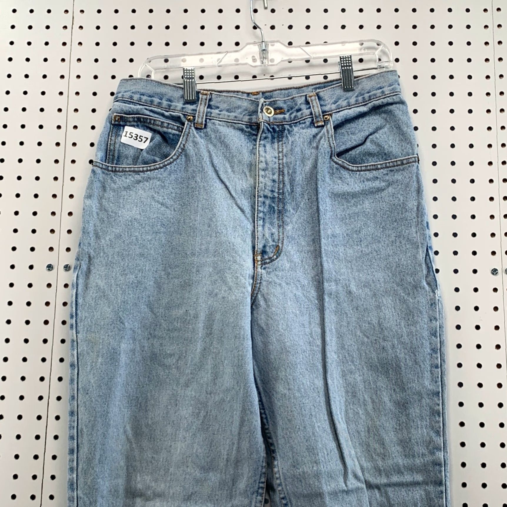 Denime VINTAGE Lawmen Jeans Womens 32x31 Light Wash Denim Embroidered Pocket Tapered Jeans Size 24" / US 00 / IT 34 - 4 Thumbnail