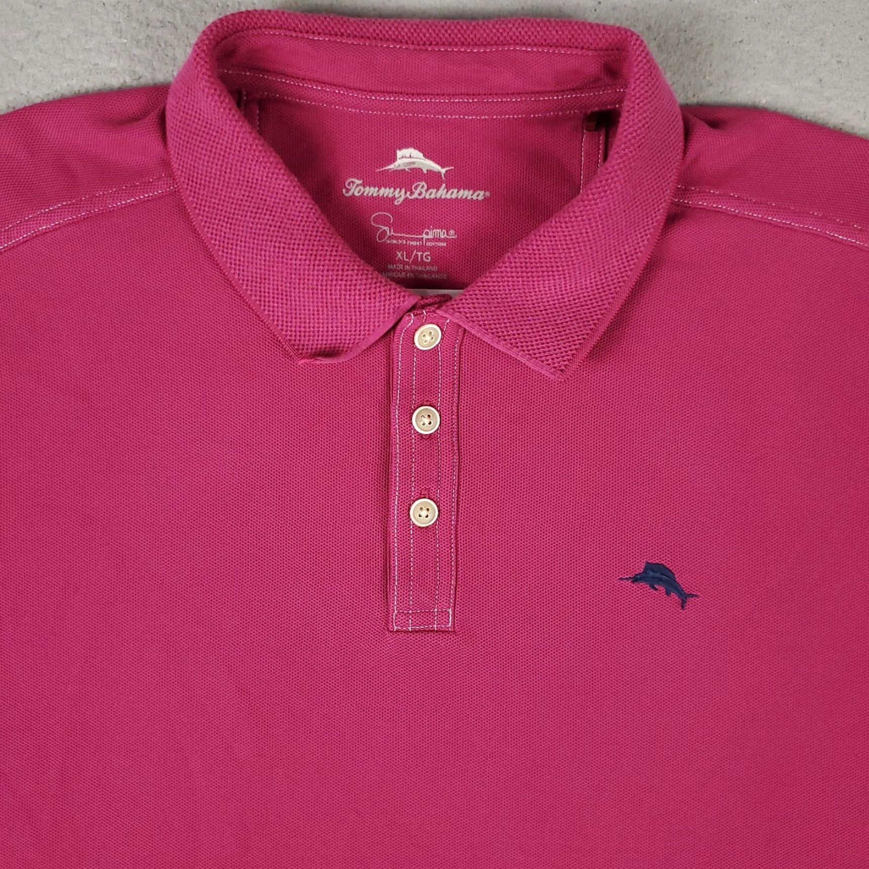 Tommy Bahama Tommy Bahama Polo Shirt Mens XL Pink Casual Short Sleeve Shirt Polo Men XL Pink Modern Preppy Style Regular Fit Logo Button Collared Size US XL / EU 56 / 4 - 2 Thumbnail