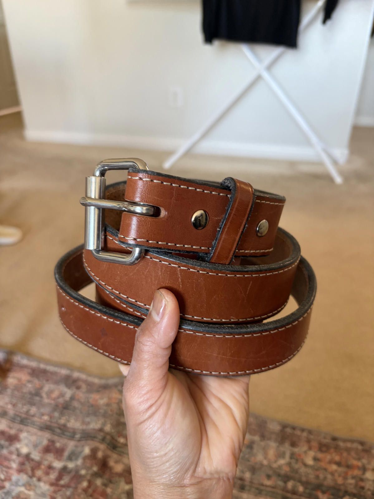 Other Hanks Belts Gunner Stitched Full Grain Leather Made in USA Size ONE SIZE - 5 Thumbnail