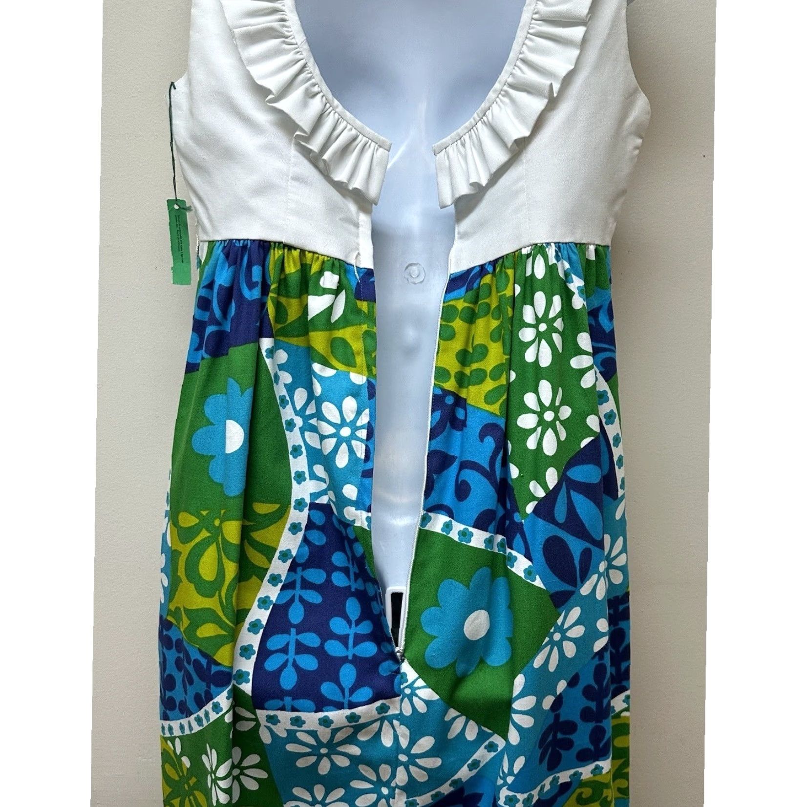 Etro VINTAGE Princess Kaiulani Dress Hawaiian Patchwork Bright Mod Retro Floral L NEW Size L / US 10 / IT 46 - 4 Thumbnail