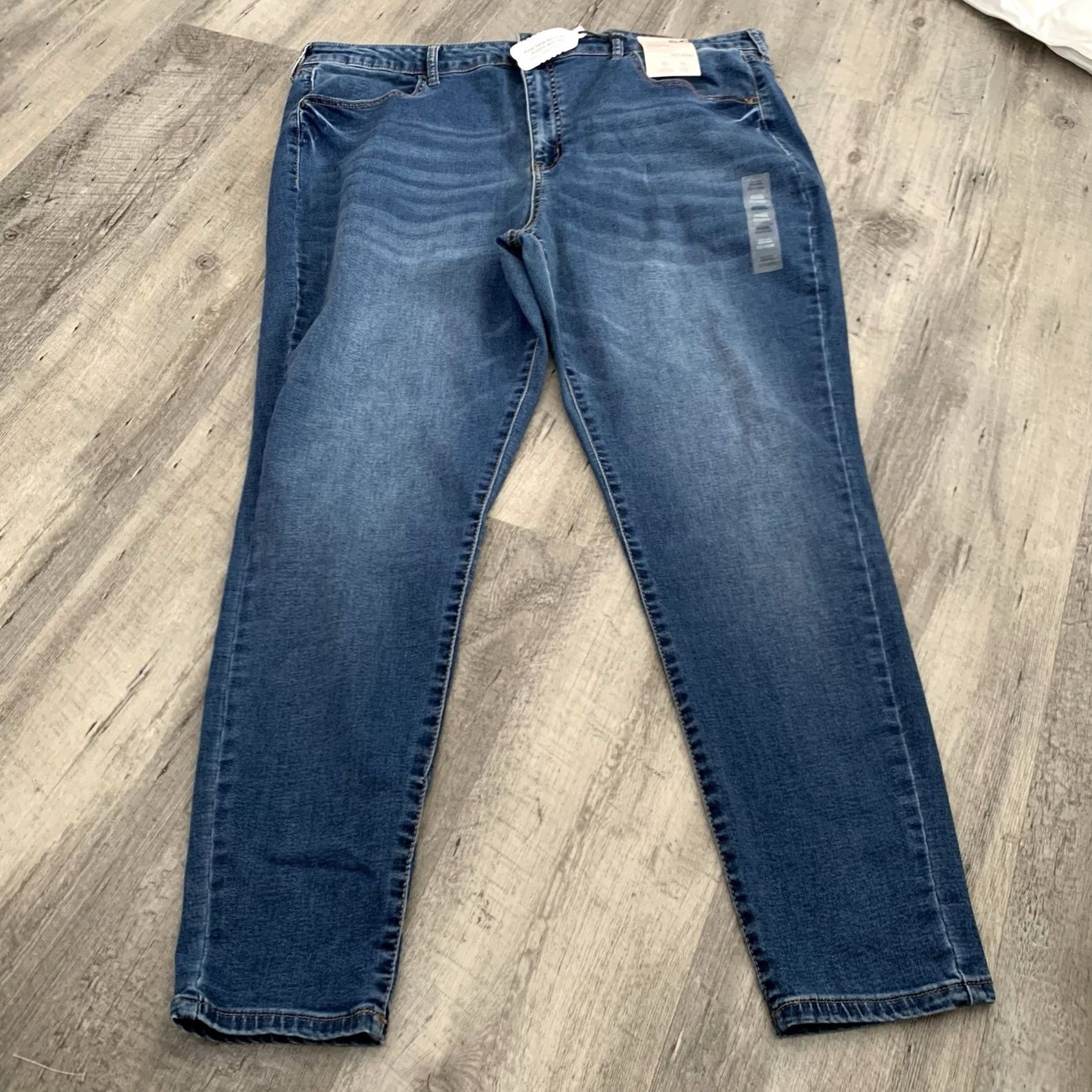Vintage SO Jeans Womens Plus 22/40W High Rise Jegging Medium Blue Wash Stretch NEW Size 27" / US 4 / IT 40 - 7 Thumbnail