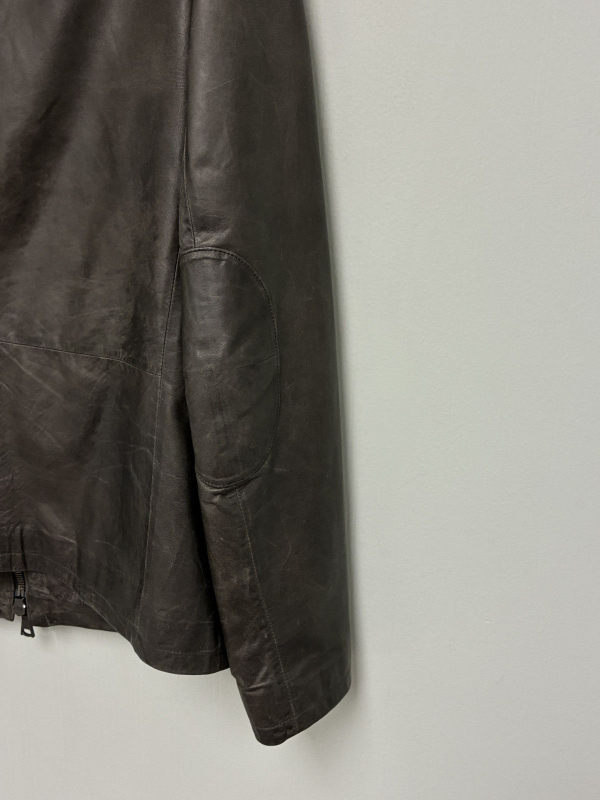 John Varvatos Funnel Neck Leather Jacket EU 52 USA 42 Size US L / EU 52-54 / 3 - 14 Thumbnail