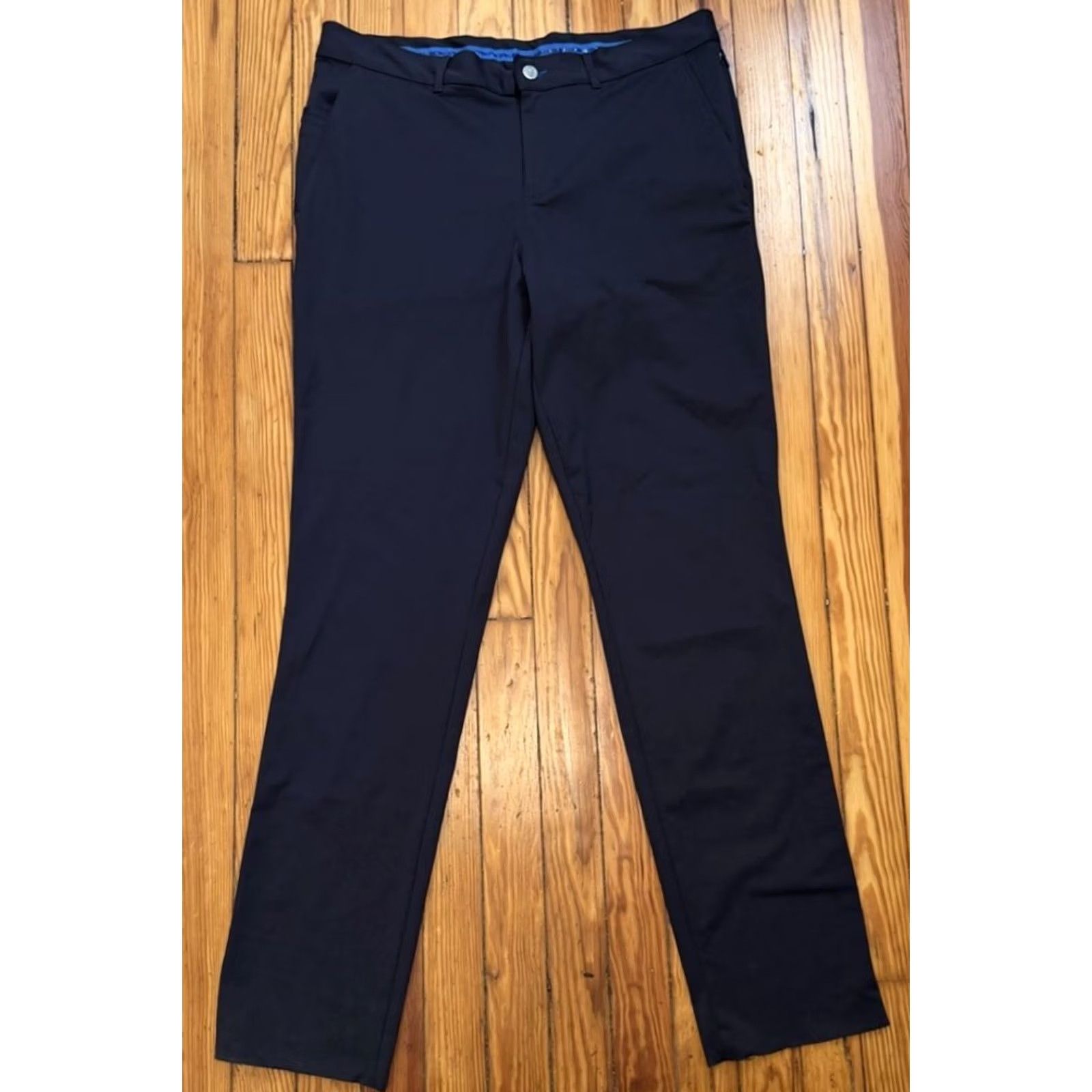 Vintage Twillory Mens Pants Blue Slim Performance Microfiber Dress Pants 36 Unfinished Travel Size US 36 / EU 52 - 2 Thumbnail