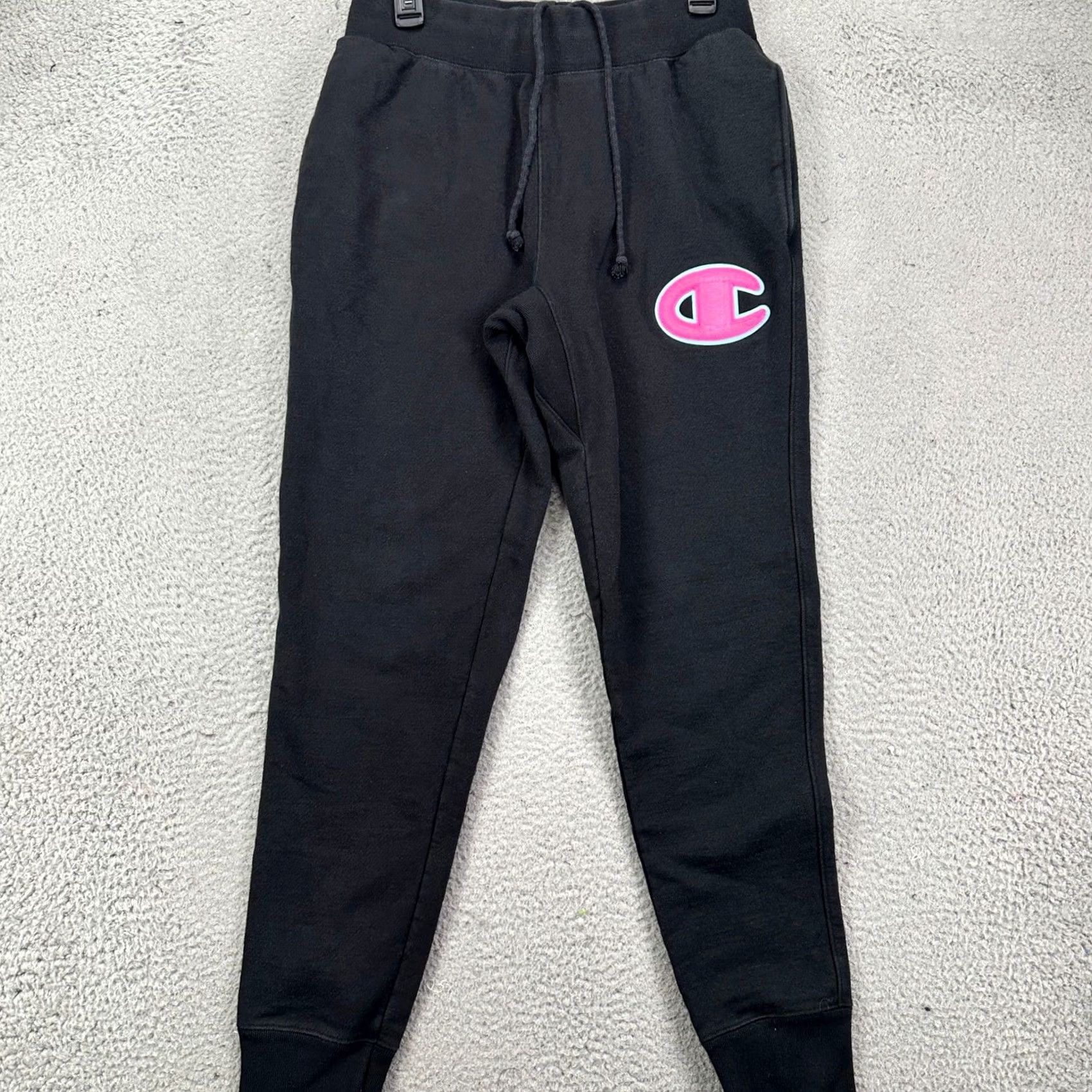Champion Champion Reverse Weave Sweatpants Jogger Mens Medium Black Drawstring Pocket Size US 31 - 2 Thumbnail