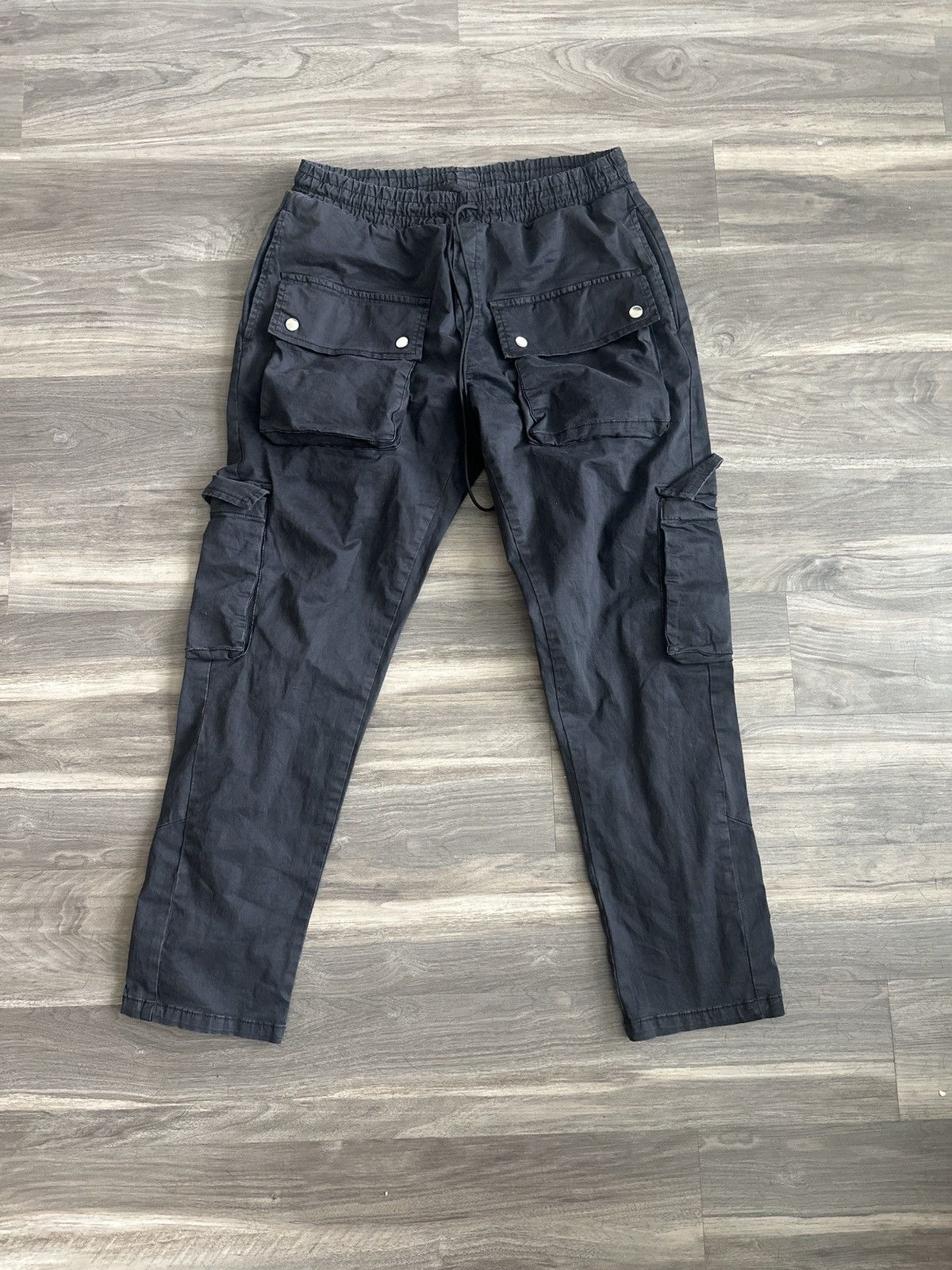 image of Rhude x Zara Black Cargo Pants Size Xl, Men's