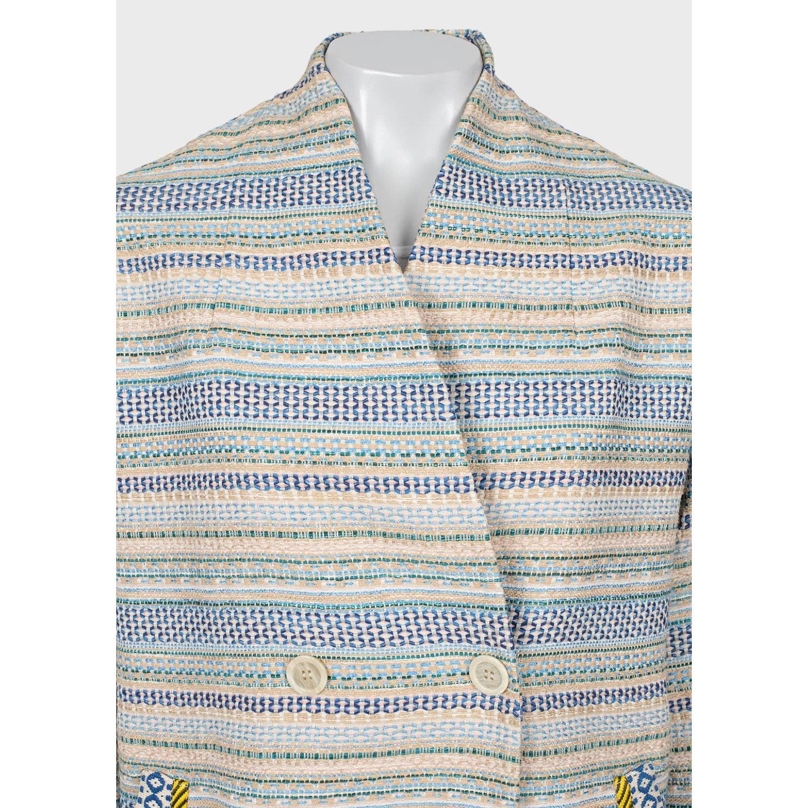 Weekend Max Mara Max Mara Weekend Striped Double-Breasted Coat - Size S Size S / US 4 / IT 40 - 4 Thumbnail