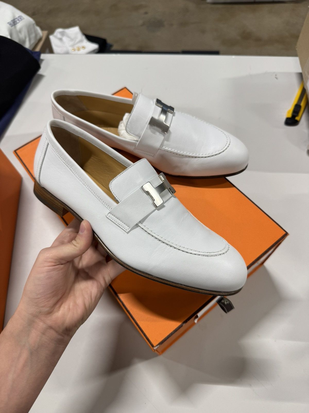 Hermes Hermes Paris Leather Loafer NEW 1400$ Size US 7.5 / EU 40-41 - 2 Thumbnail