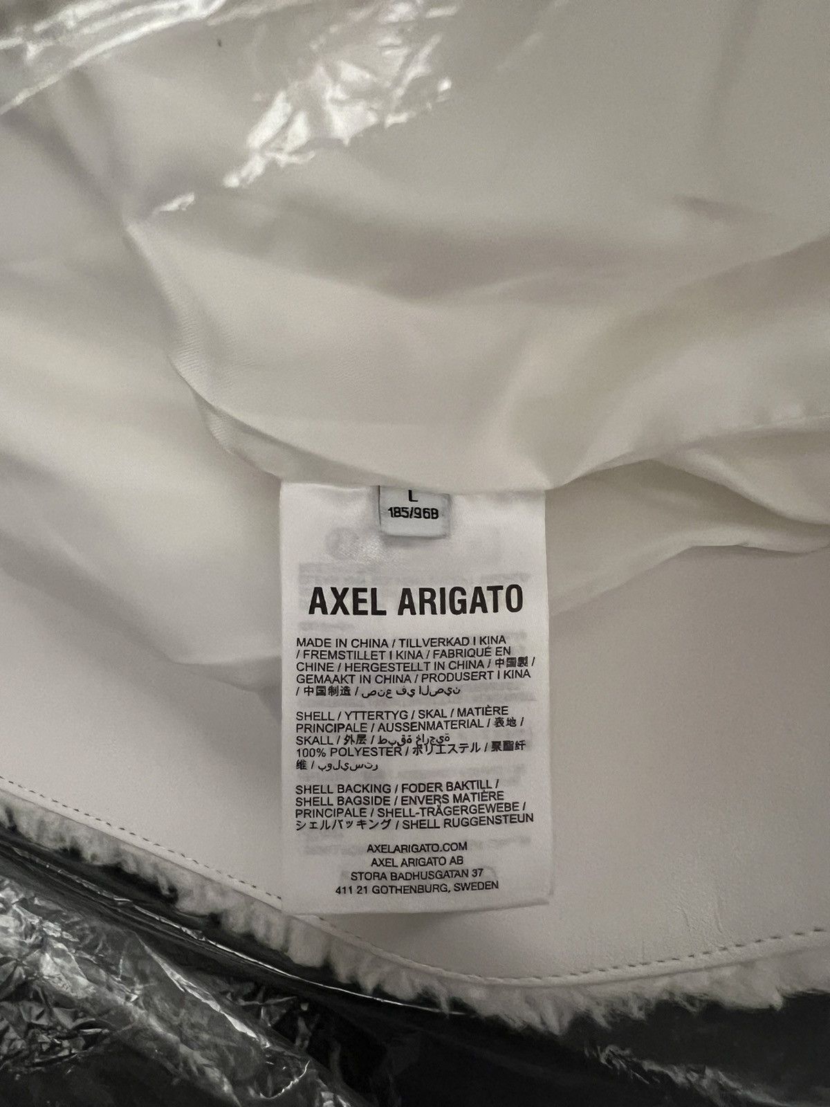 Axel Arigato NEW L Off-White Sherpa Fleece Padded Embroidery Ryder Jacket Size US L / EU 52-54 / 3 - 5 Thumbnail