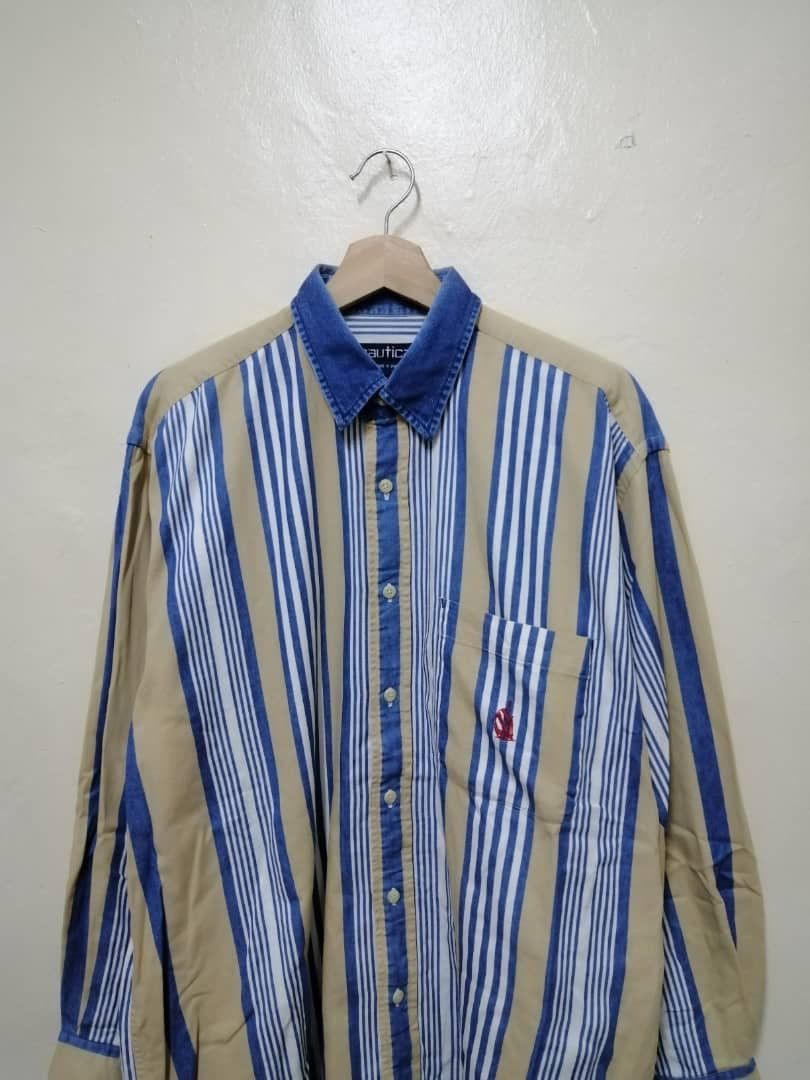 Nautica × Vintage Vintage Nautica Button Shirt Size US L / EU 52-54 / 3 - 3 Thumbnail