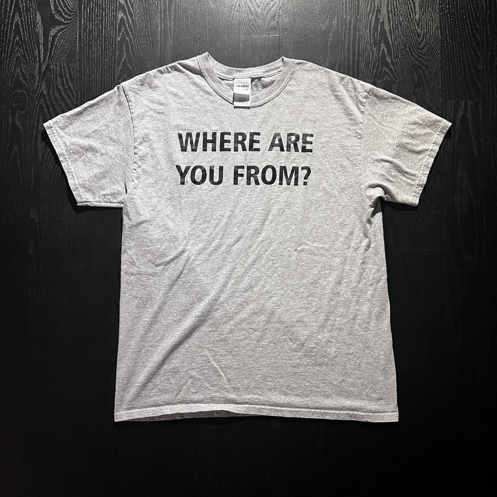 Vintage Vintage "Where Are You From?" Tee Shirt Grey Size US L / EU 52-54 / 3 - 1 Thumbnail