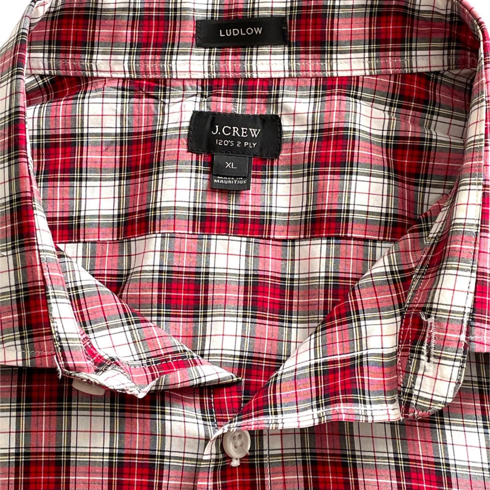 J.Crew J Crew Ludlow XL Red Plaid Button Down Shirt Mens LS Size US XL / EU 56 / 4 - 4 Thumbnail