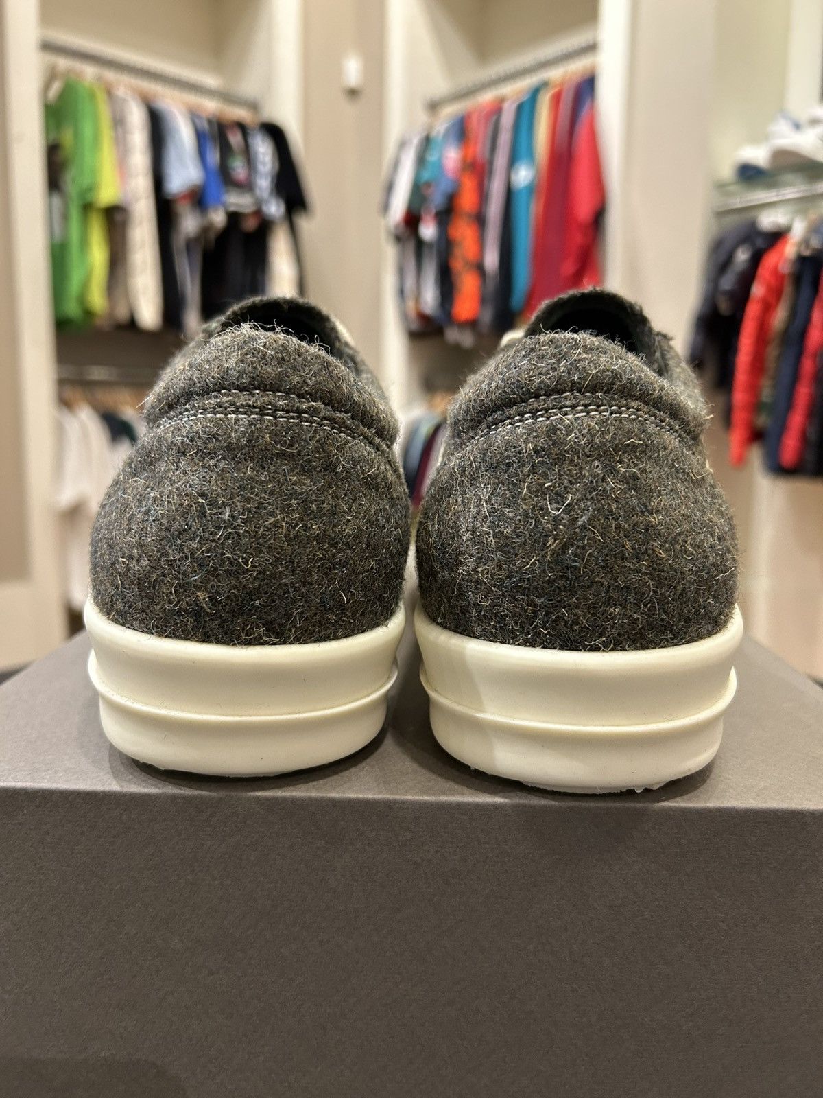 Rick Owens Wool Vintage Low Sneaker