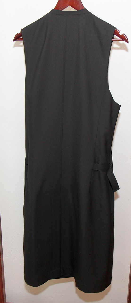 Ground Y Ground Y Unisex Long Vest Wool Polyester Size 3 Black Size 40R - 3 Thumbnail
