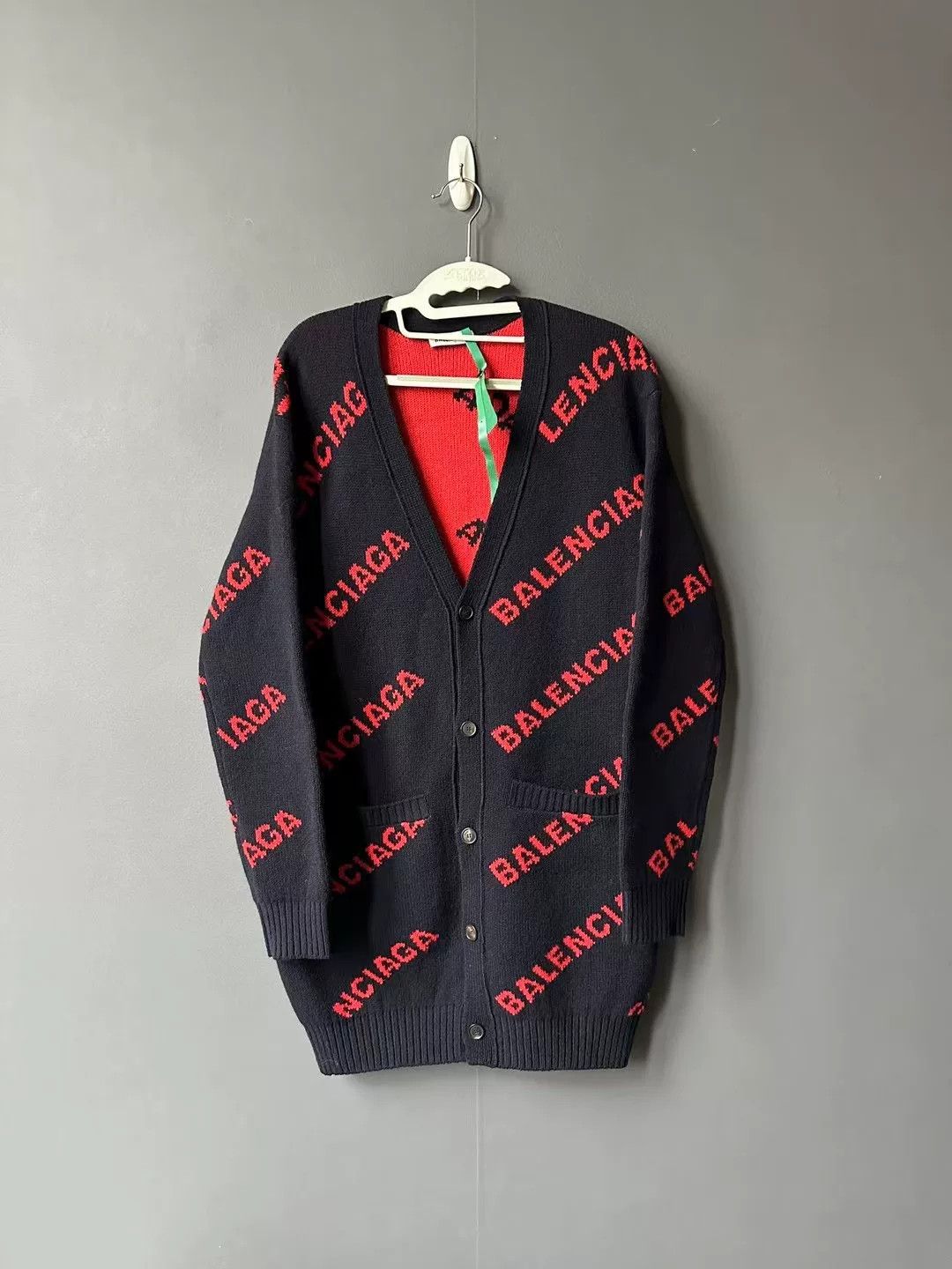 Balenciaga Balenciaga Logo Print Cardigan Size US XS / EU 42 / 0 - 1 Thumbnail