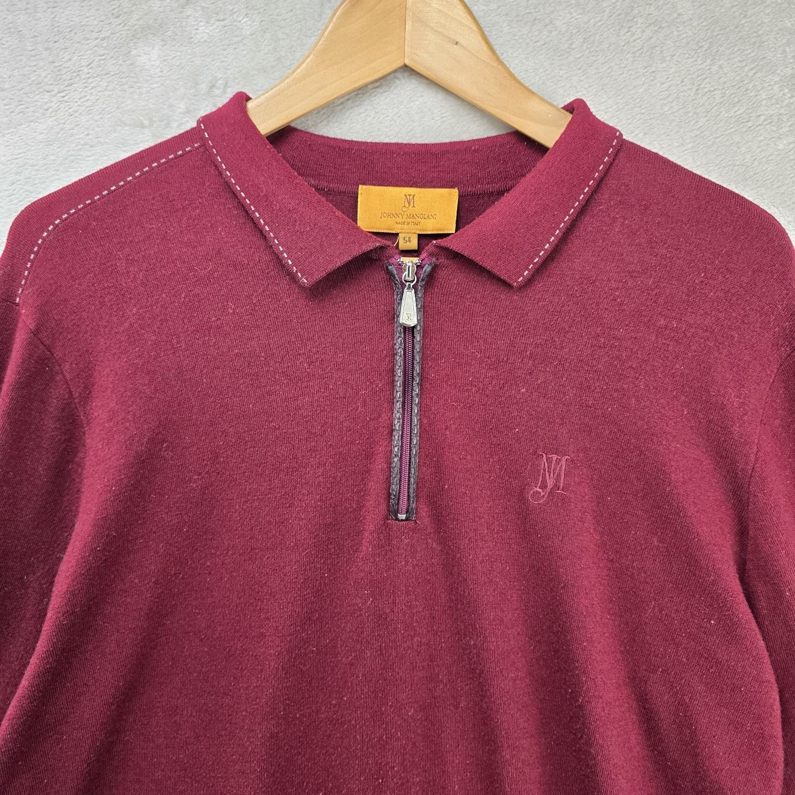 Other JM by Johnny Manglani 1/4 Zip Sweater Mens Large 54 Wool Size US L / EU 52-54 / 3 - 3 Thumbnail