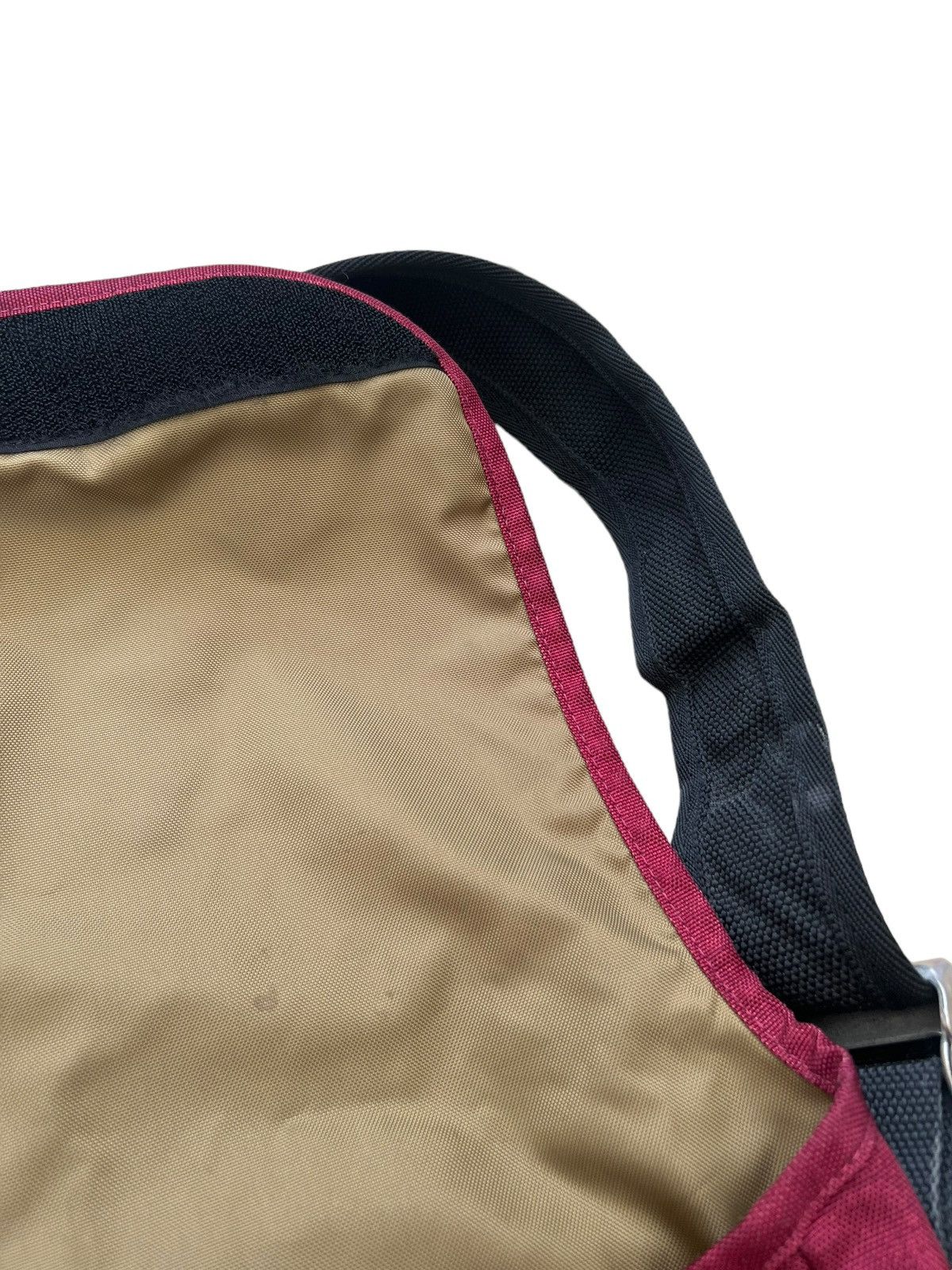 Vintage Anonym Japan Hand Made Nylon Leather Maroon Messenger Bag Size ONE SIZE - 19 Thumbnail