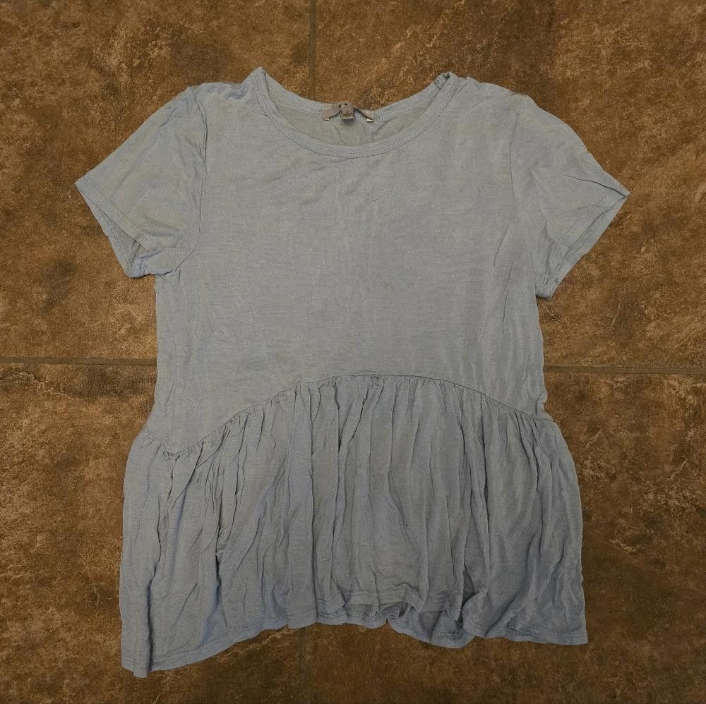 Designer Light Blue Babydoll Gaze Short Sleeve Size S / US 4 / IT 40 - 1 Thumbnail