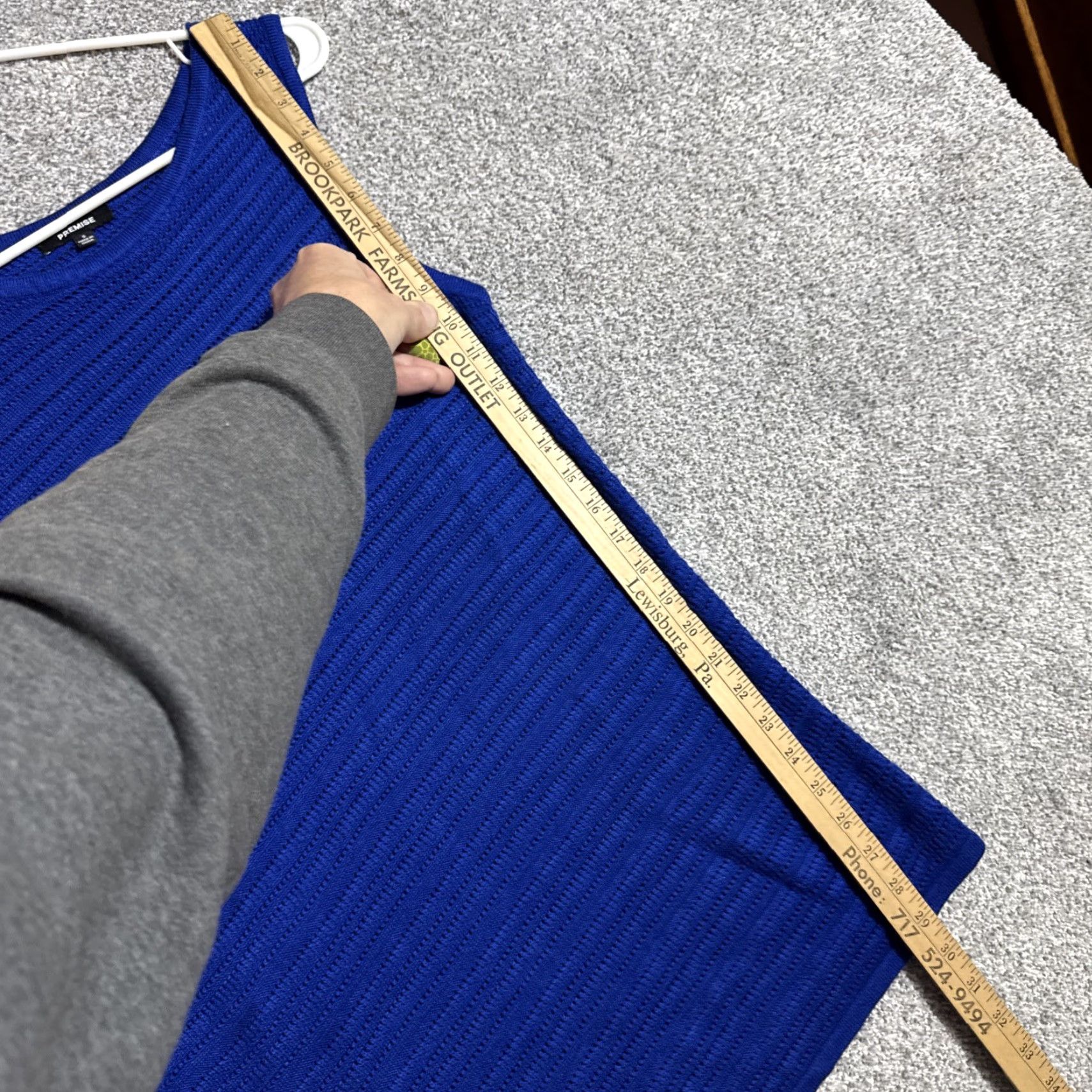 Vintage Premise Asymmetrical Knit Tunic Top Women S Tank Blue Cable Knit Modern Edgy Chic Mod 66% Acrylic 34% Rayon Casual Beach Bohemian 2010s Mens? Women Size S / US 4 / IT 40 - 3 Thumbnail