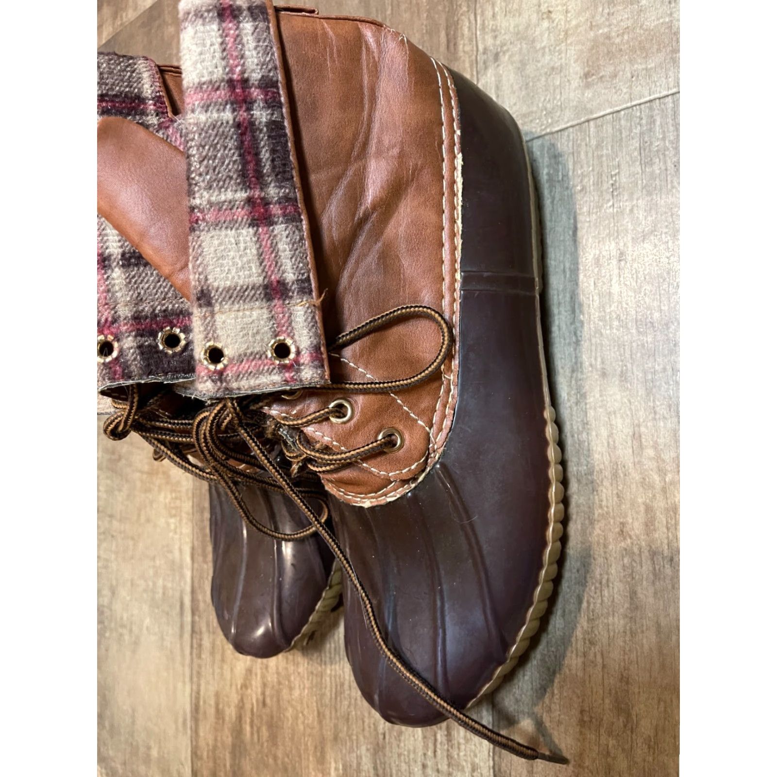 Vintage YOKI Duck Rainboots Waterproof Women Size 8 Brown Boots Rain Boot Women Waterproof Rubber Round Toe Size US 8 / IT 38 - 4 Thumbnail