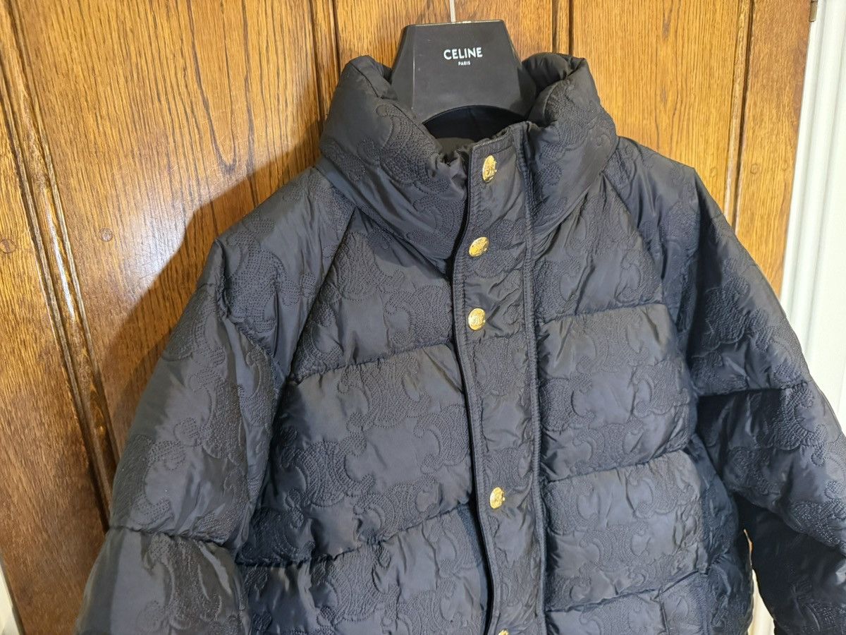 Celine $5k Celine Long Triomphe black logo coat jacket Hedi Slimane Size US M / EU 48-50 / 2 - 19 Thumbnail