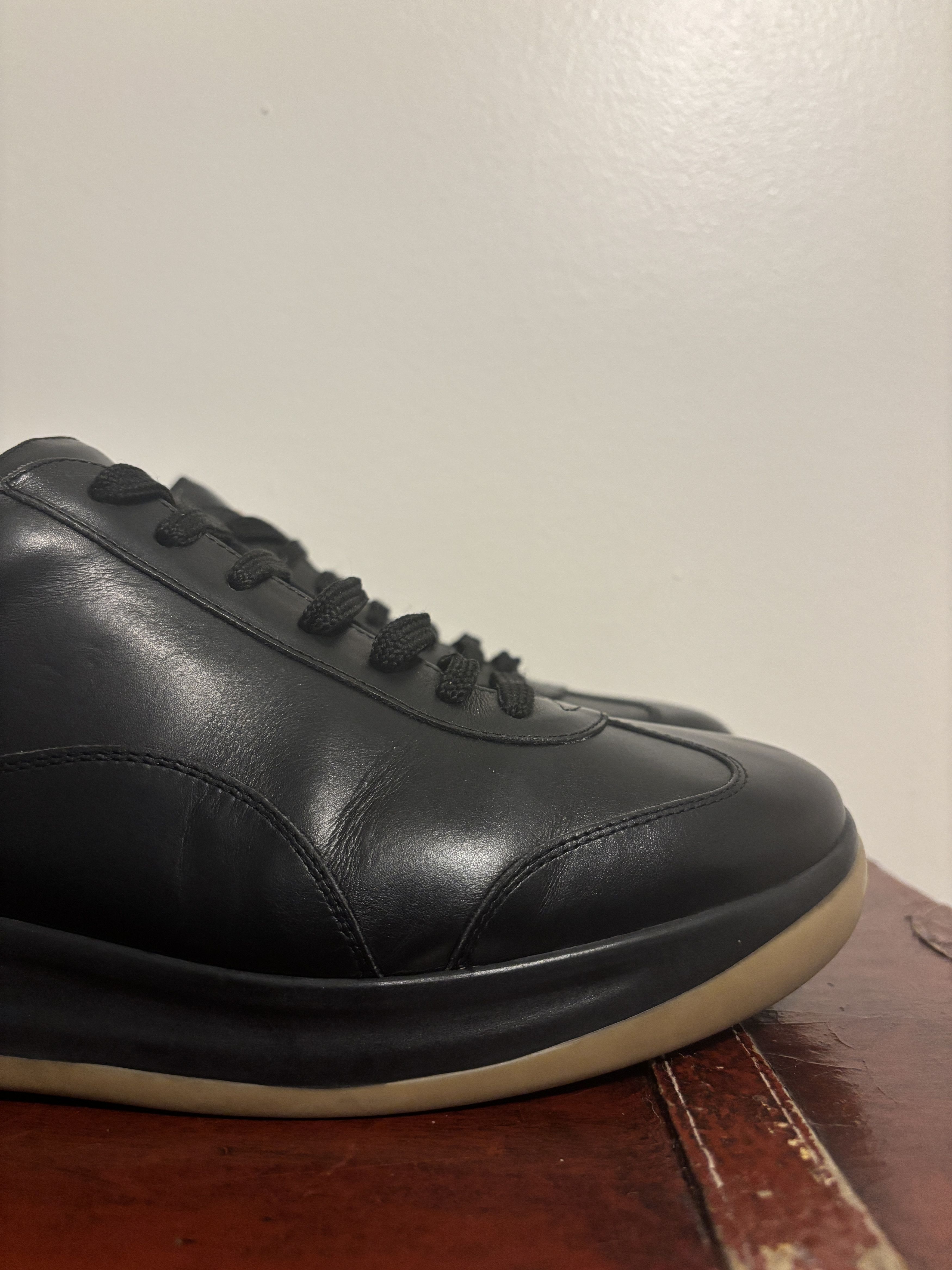 Louis Vuitton RARE 2003 Vintage LV Sports Black Leather Sneaker Size US 10.5 / EU 43-44 - 4 Thumbnail