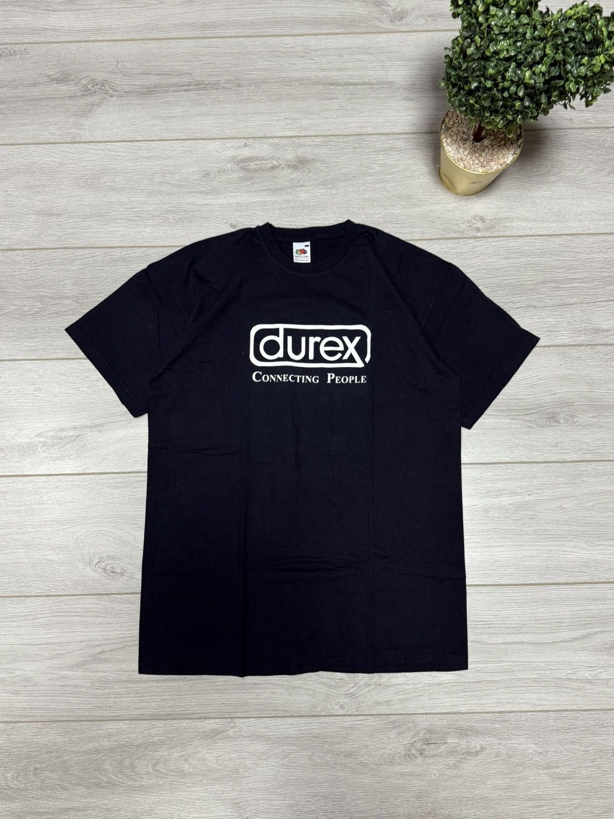 Fruit Of The Loom Durex connecting people vintage tee shirt Size US L / EU 52-54 / 3 - 1 Thumbnail