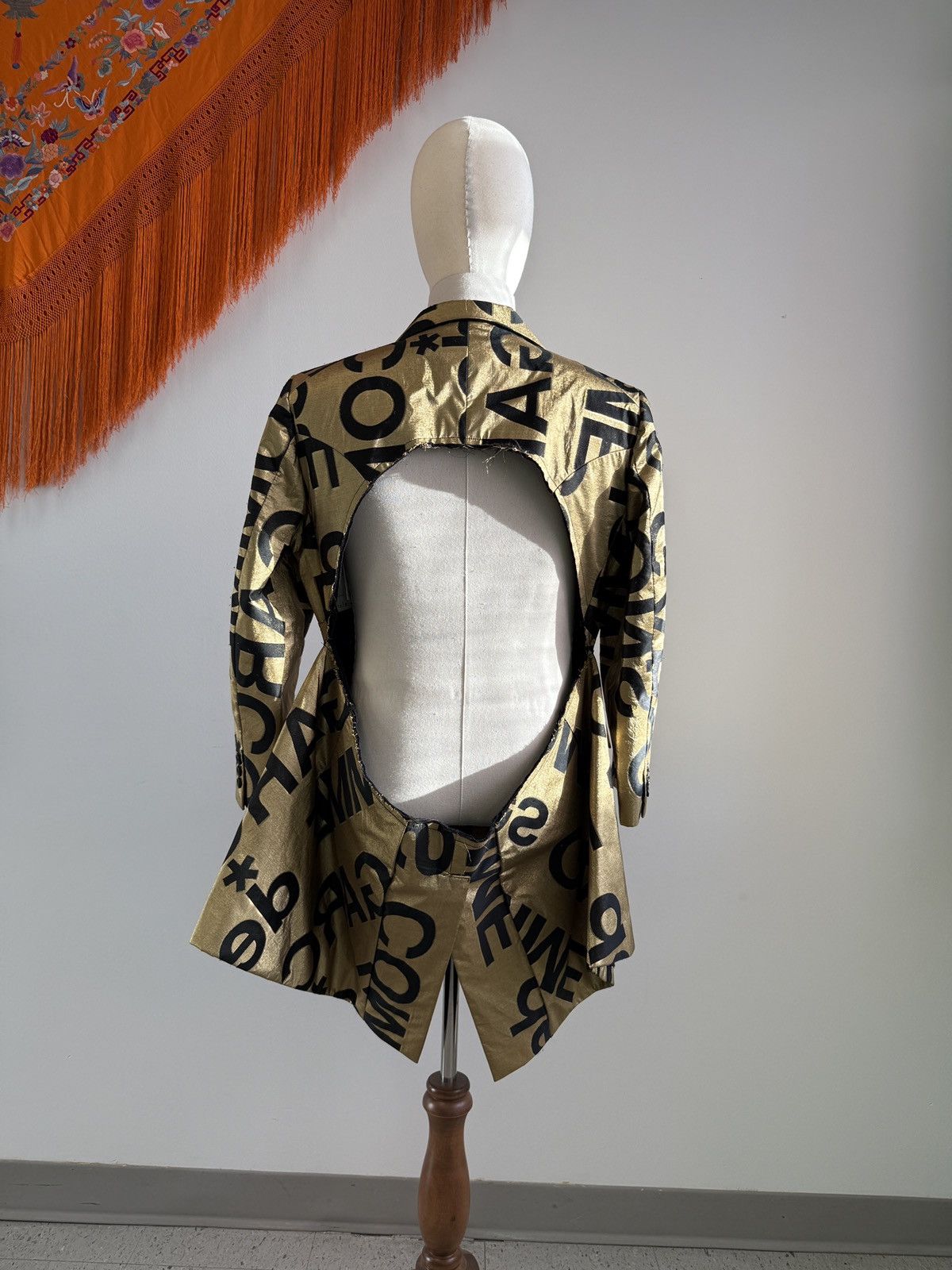 Comme des Garcons comme des garçons gold/black cutout blazer Size 36R - 3 Thumbnail