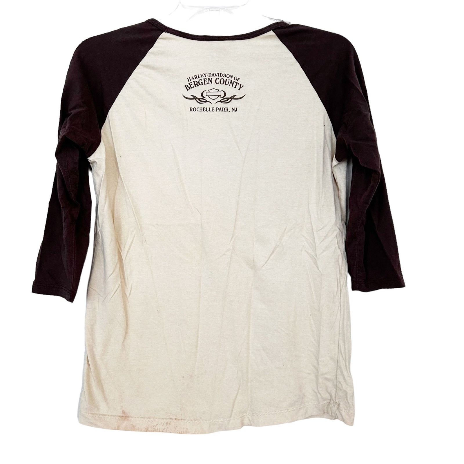 Harley Davidson Harley Davidson Tan Brown Baseball Tee Shirt Sz L Size L / US 10 / IT 46 - 7 Thumbnail
