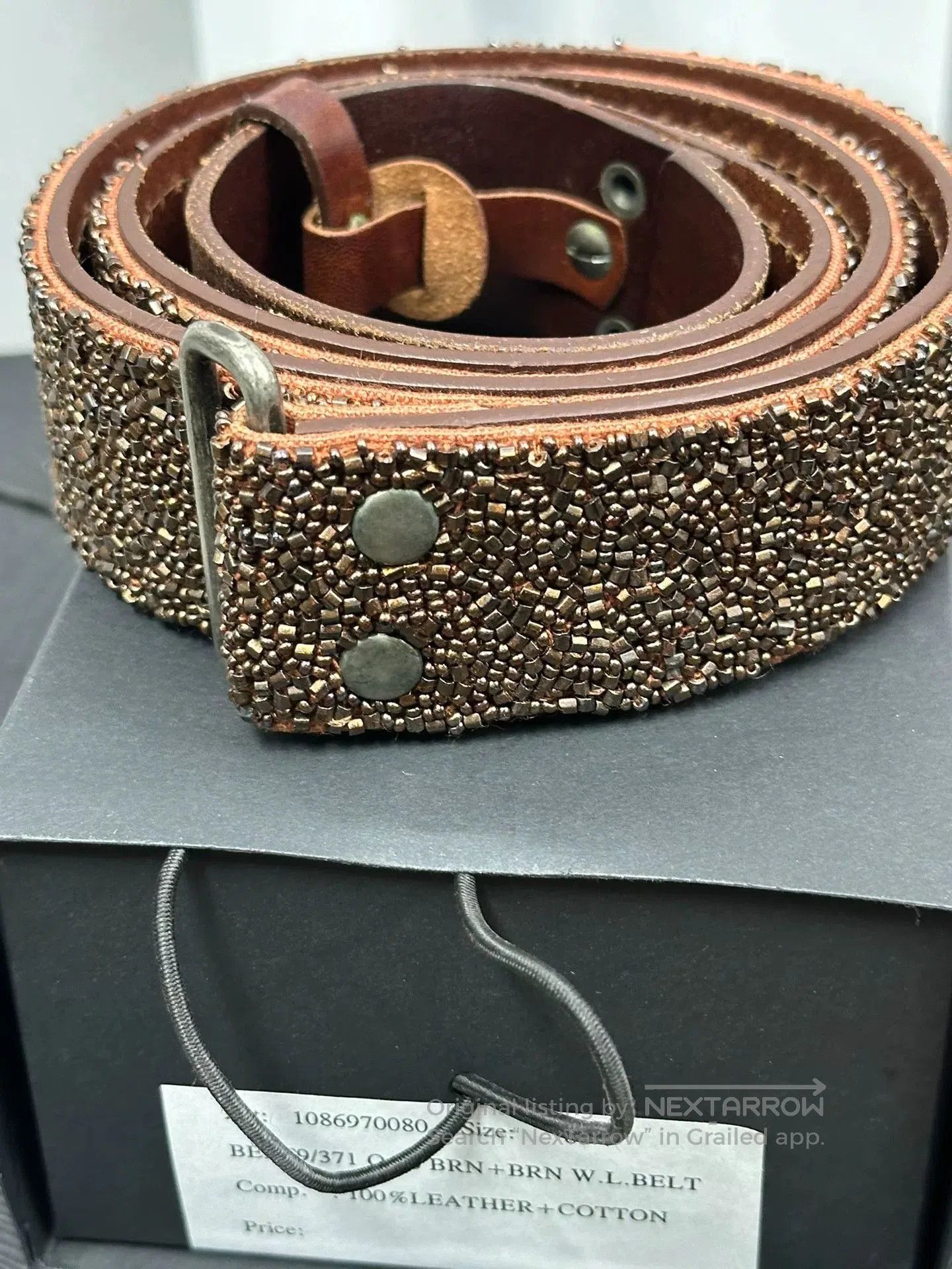 Dries Van Noten Dries Van Noten Beaded Leather Belt. Size ONE SIZE - 2 Thumbnail