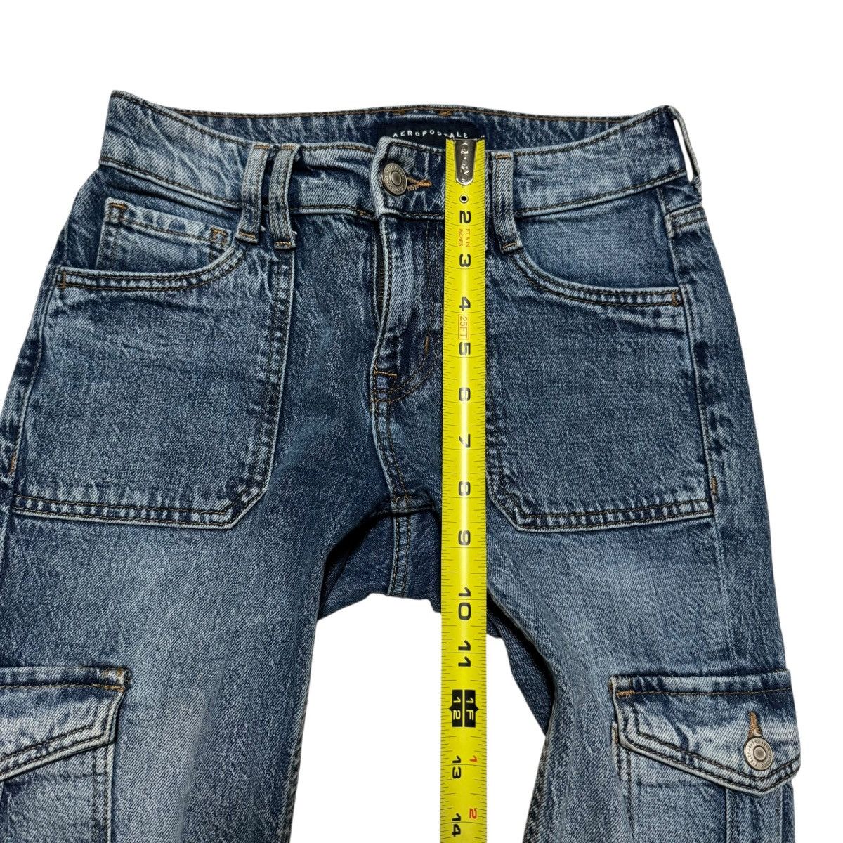 Aeropostale Aeropostale Mid Rise Flare Denim Jeans Women's 26x32 Size 26" / US 2 / IT 38 - 8 Thumbnail