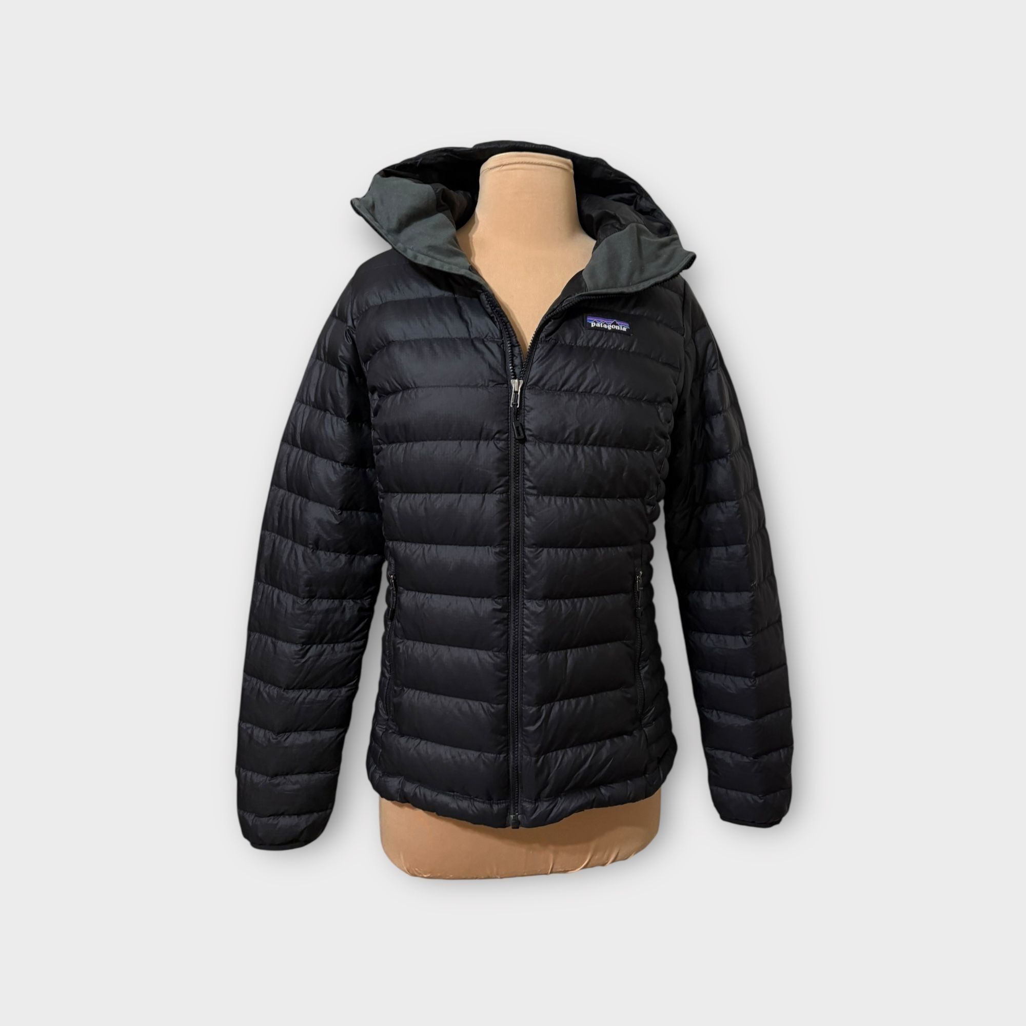 Patagonia Down Sweater Hoody Jacket S Black Women 800 Down F