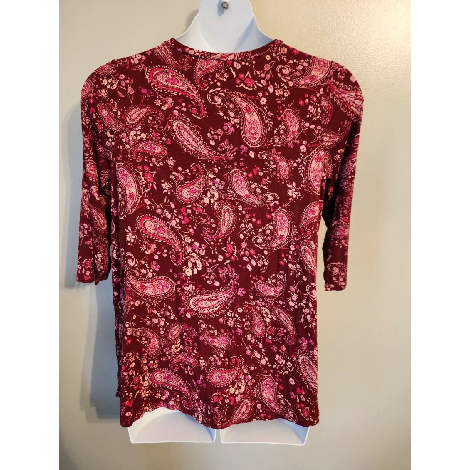 Vintage Jessica London Red Paisley Floral 3/4 Sleeve Top Shirt 14/16 Women Blouse Shirt Red Paisley Floral Casual Workwear Mens? Size XL / US 12-14 / IT 48-50 - 4 Thumbnail