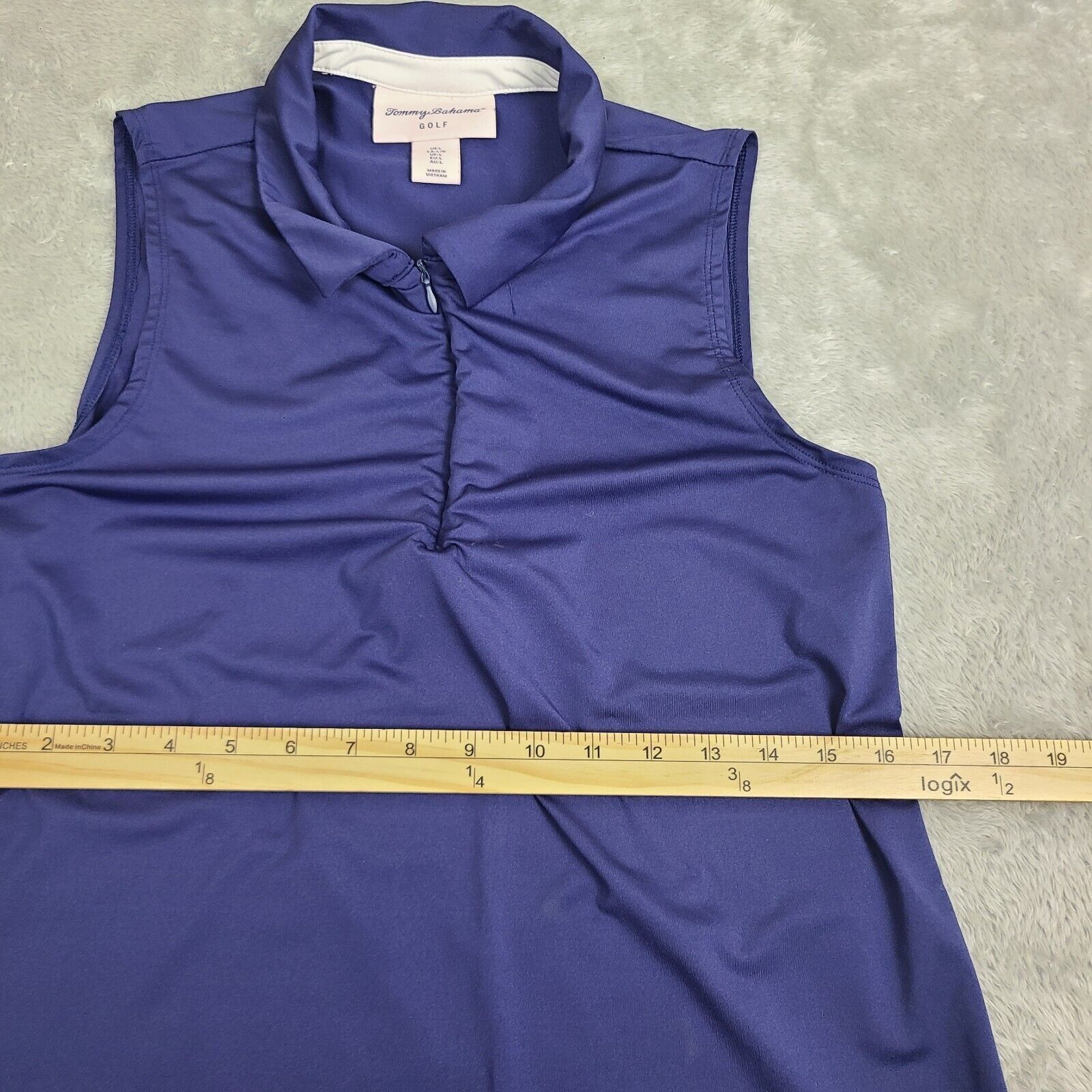 Tommy Bahama Tommy Bahama Golf Blue Collared Tank Top Womens Size Large Size L / US 10 / IT 46 - 3 Thumbnail