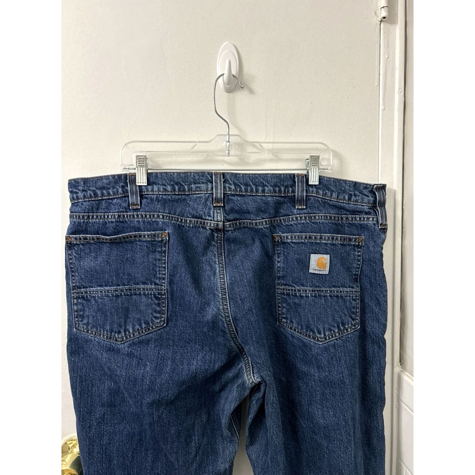 Carhartt Carhartt Jeans Mens 42x30 Blue Relaxed Fit 5-Pocket Denim Work Pants YKK Straight Inseam 30 Size US 42 / EU 58 - 6 Thumbnail
