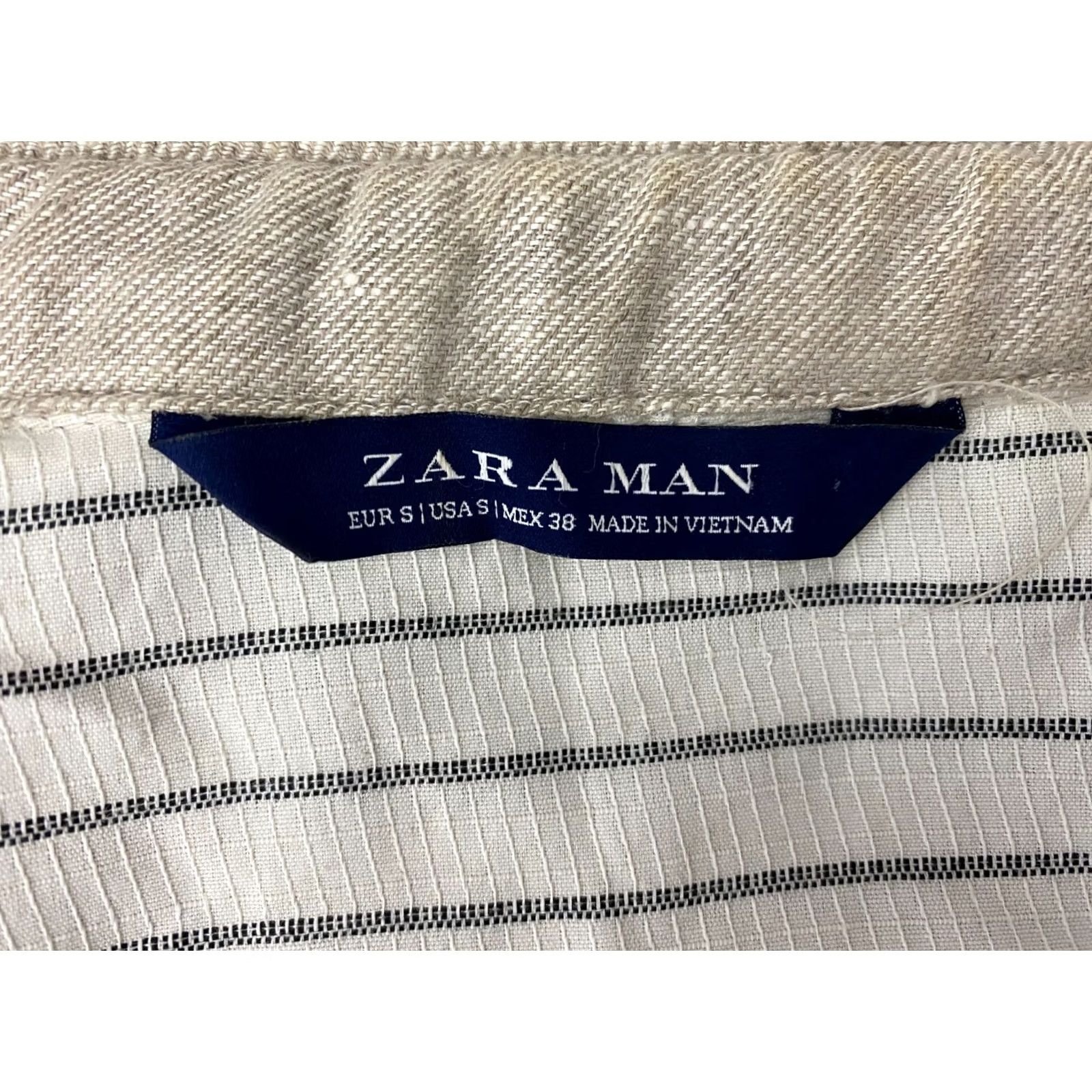 Zara Zara Man Jacket Linen Beige S Mens Shirt Size US S / EU 44-46 / 1 - 4 Thumbnail