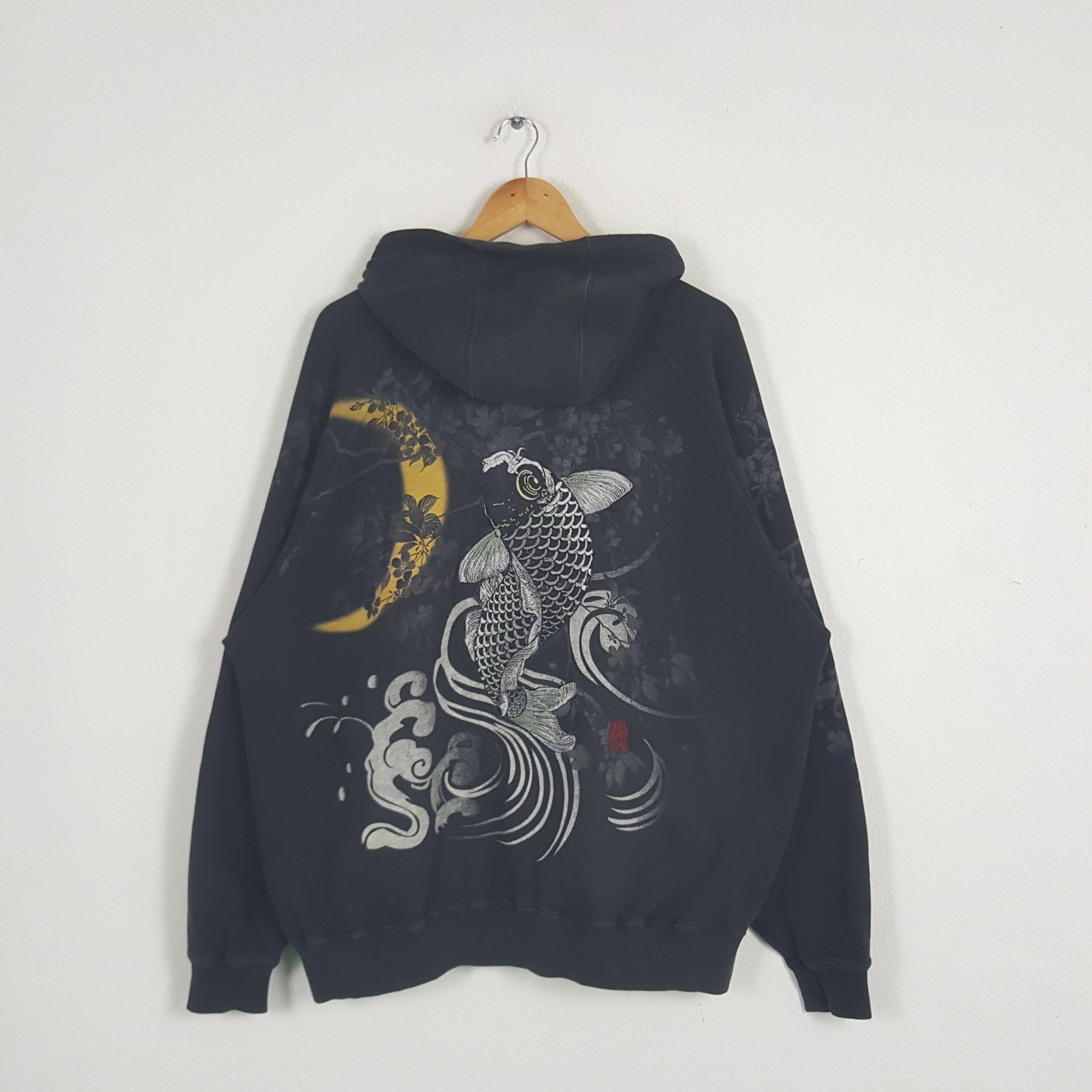 Japanese Brand × Vintage Vintage Karakuri Tamashii Japanese Brand Sukajan Hoodies Size US XXL / EU 58 / 5 - 1 Thumbnail