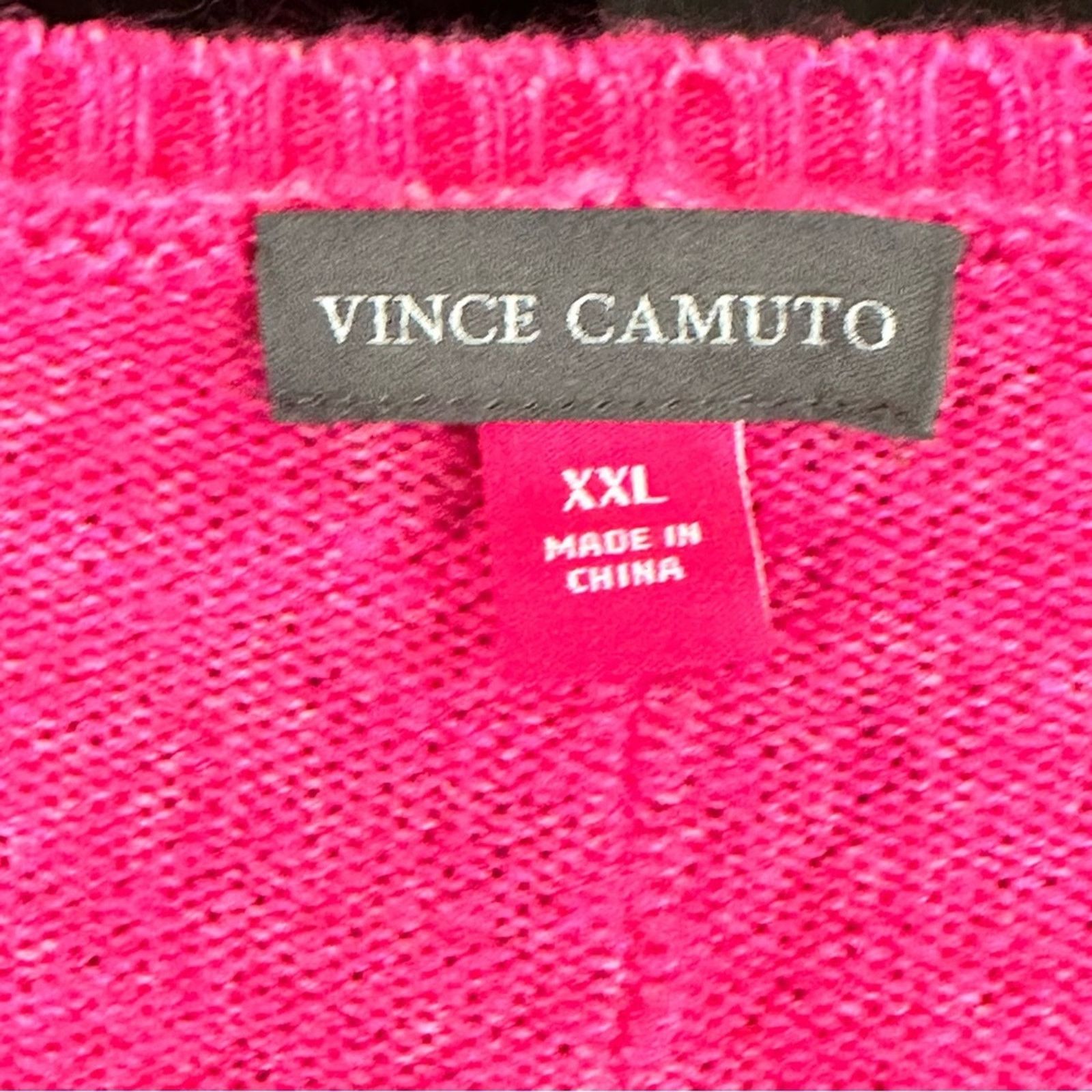 Vince Camuto NWT Vince Camuto Pink V-Neck Sweater Size XXL / US 16-18 / IT 52-54 - 4 Thumbnail