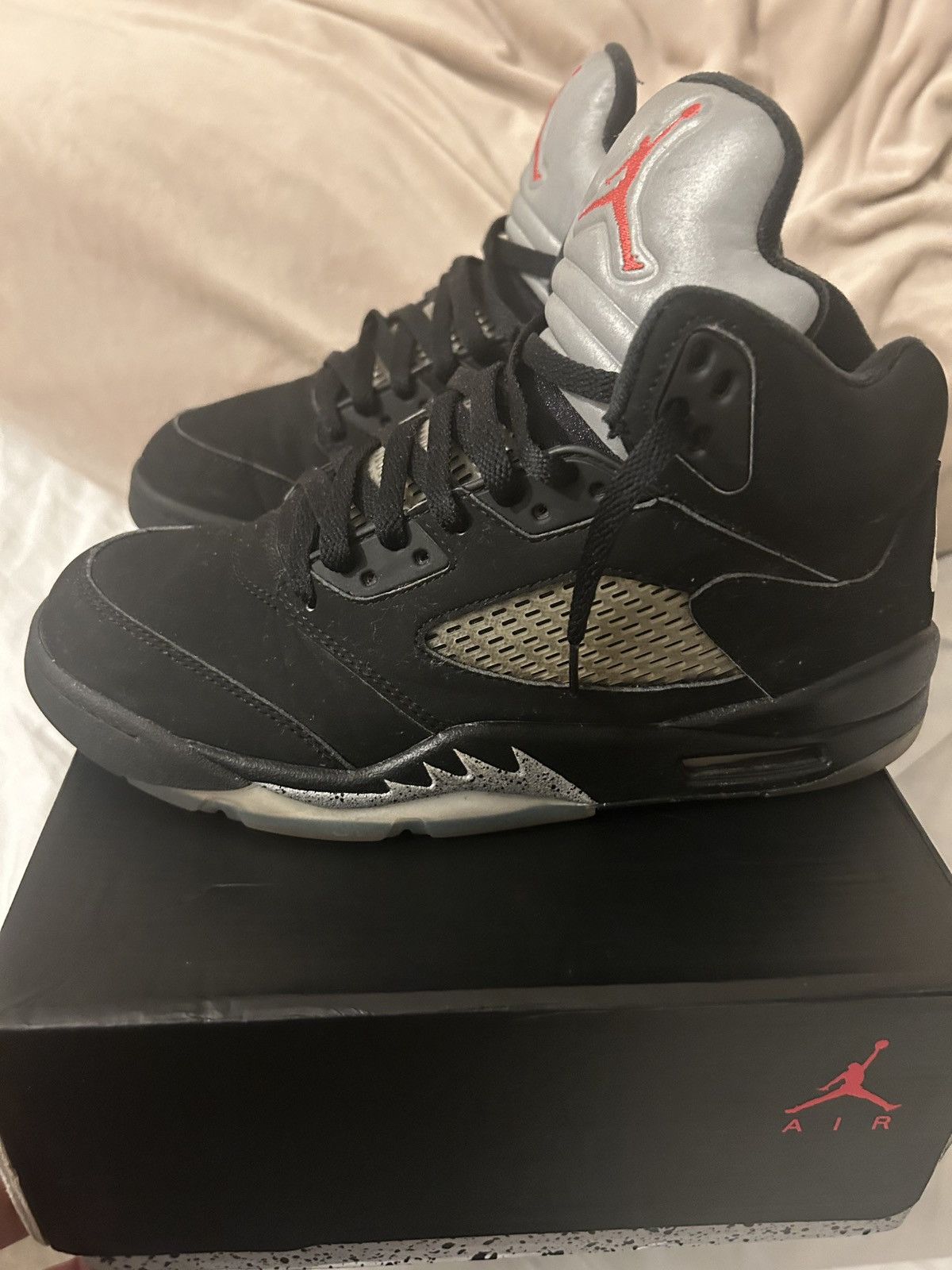 jordan 5 black metallic size 12
