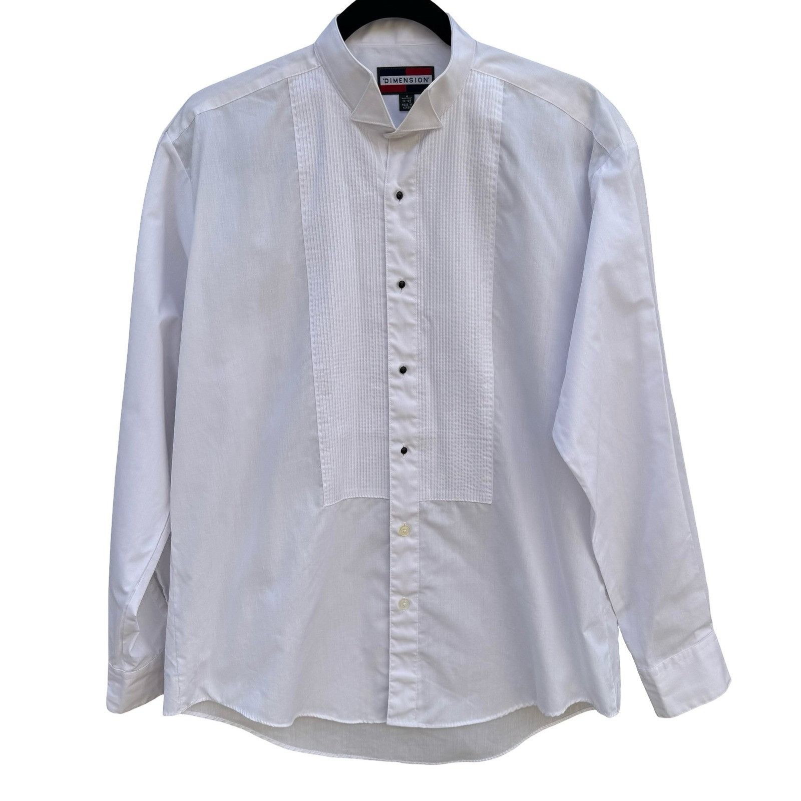 Other Dimension Mens White Wing Tip Collar Pleated Bib Tuxedo Dres Size US M / EU 48-50 / 2 - 1 Thumbnail