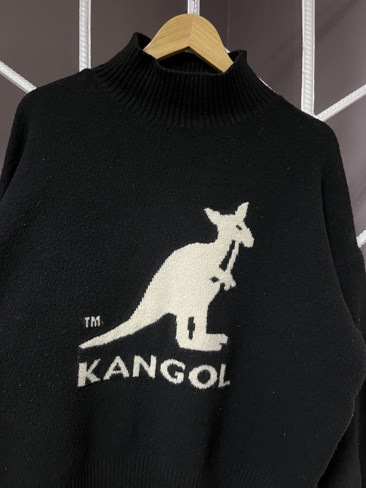 Japanese Brand × Kangol Rare Kangol H&M Knitted Big Logo Sweater Size US M / EU 48-50 / 2 - 4 Thumbnail