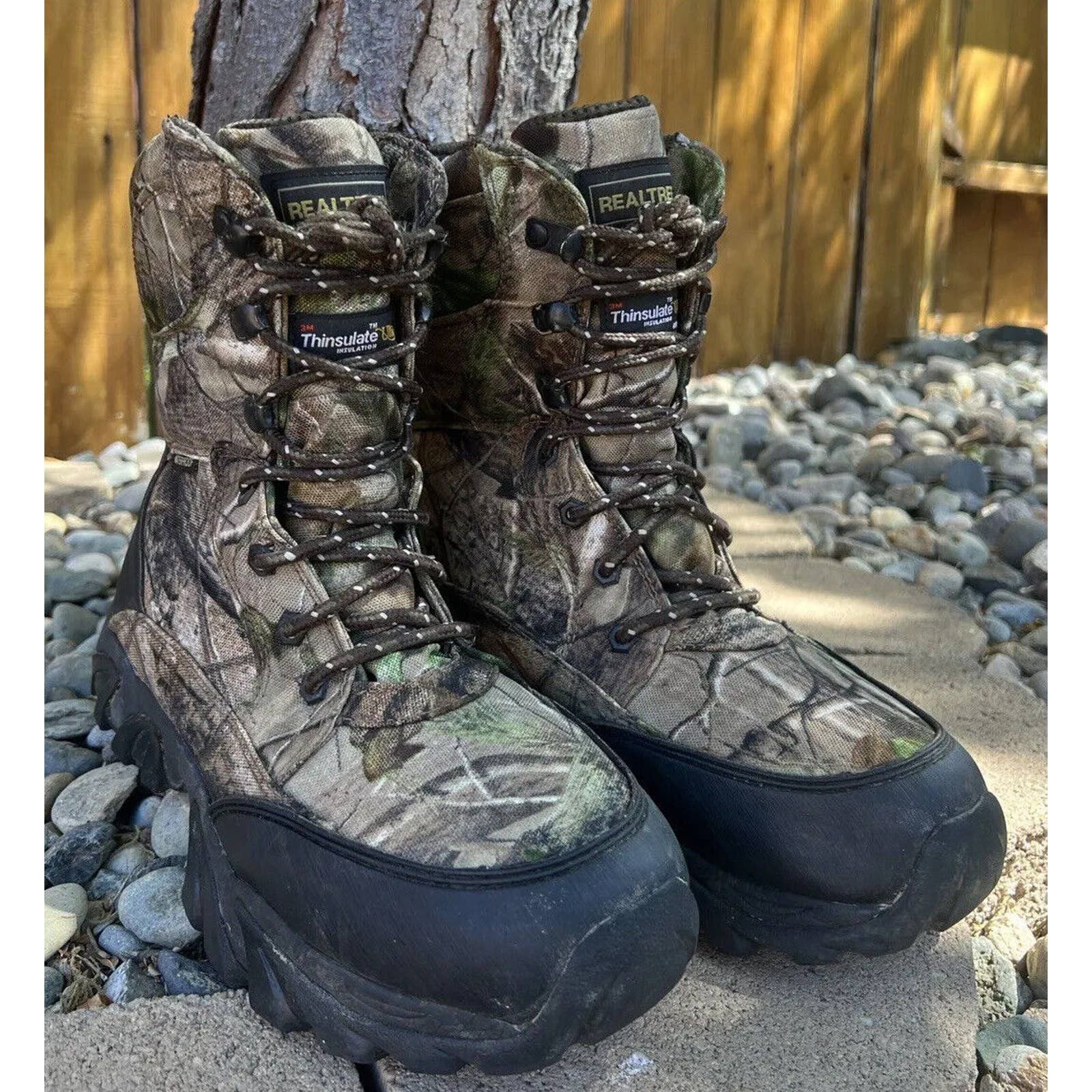 Bottes De Chasse Camouflage CABELAS Aqua Shield - Taille 45 (US 12) - Realtree Thinsulate 800g - Homme