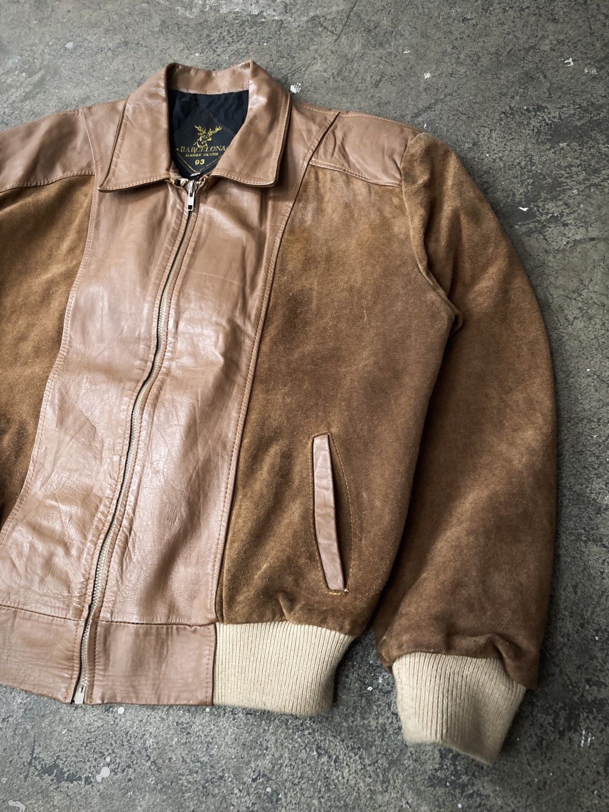 Cowboy Equipment × Vintage Vintage 90s Western 2-Tone Leather Jacket Size US L / EU 52-54 / 3 - 3 Thumbnail