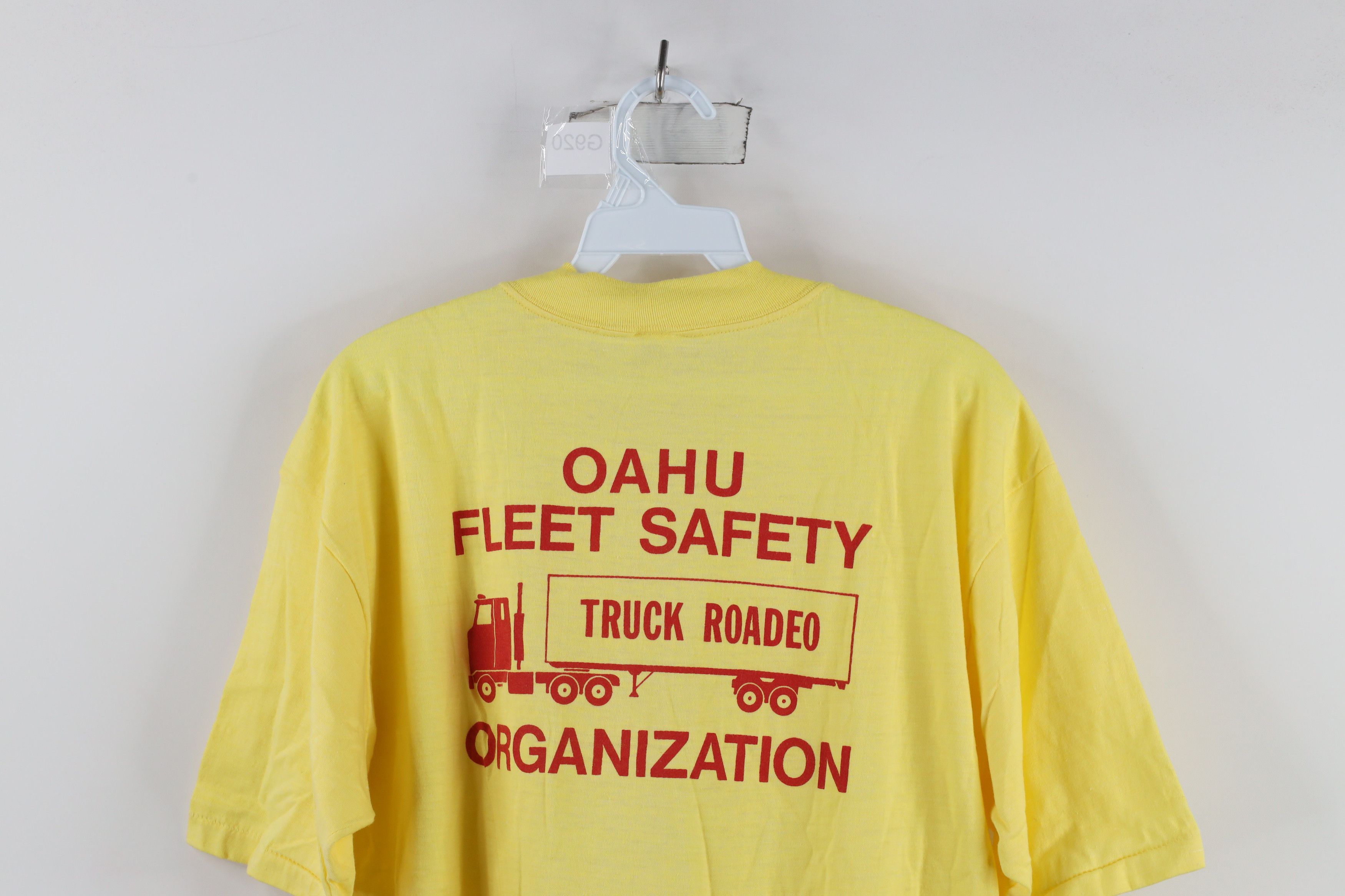 Vintage Vintage 70s Safety Truck Roadeo Trucking T-Shirt Yellow USA Size US XL / EU 56 / 4 - 8 Thumbnail