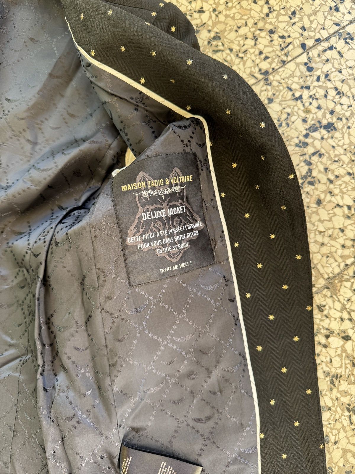 Zadig & Voltaire ZADIG&VOLTAIRE Volly blazer with gold colour stars Size 38 Size XS / US 0-2 / IT 36-38 - 5 Thumbnail