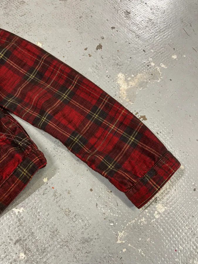 Marithe + Francois Girbaud 2000s Marithé + François Girbaud Red Tartan Velvet Buttoned Jacket Size XS / US 0-2 / IT 36-38 - 8 Thumbnail