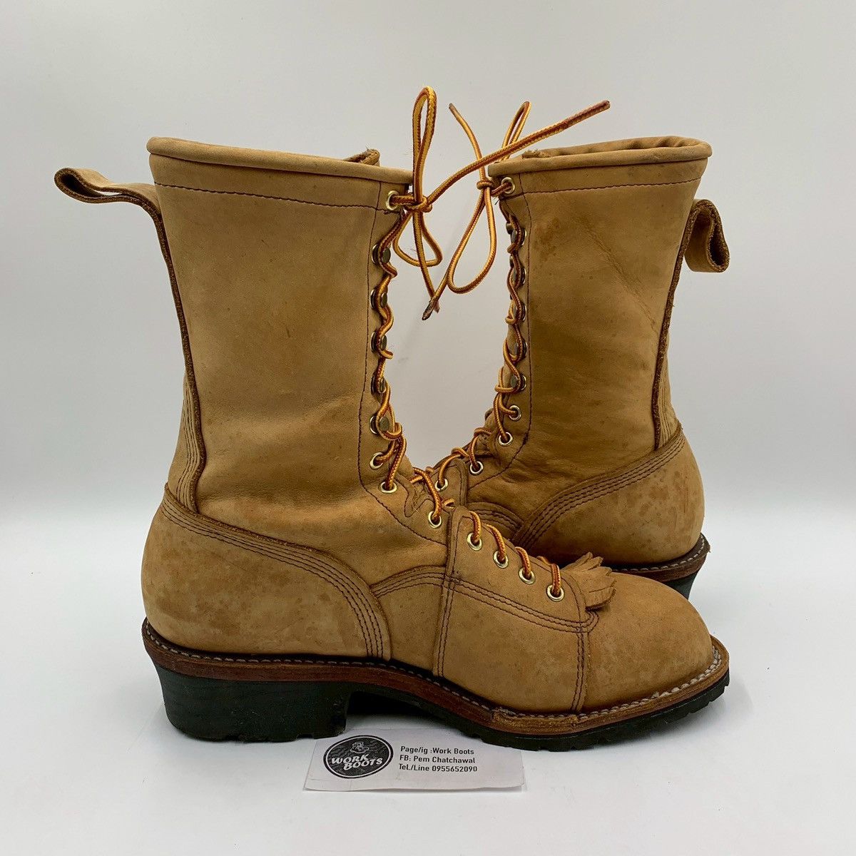 Vintage J.H.Hall Matter Horn Lineman Boots Size US 9.5 / EU 42-43 - 7 Thumbnail
