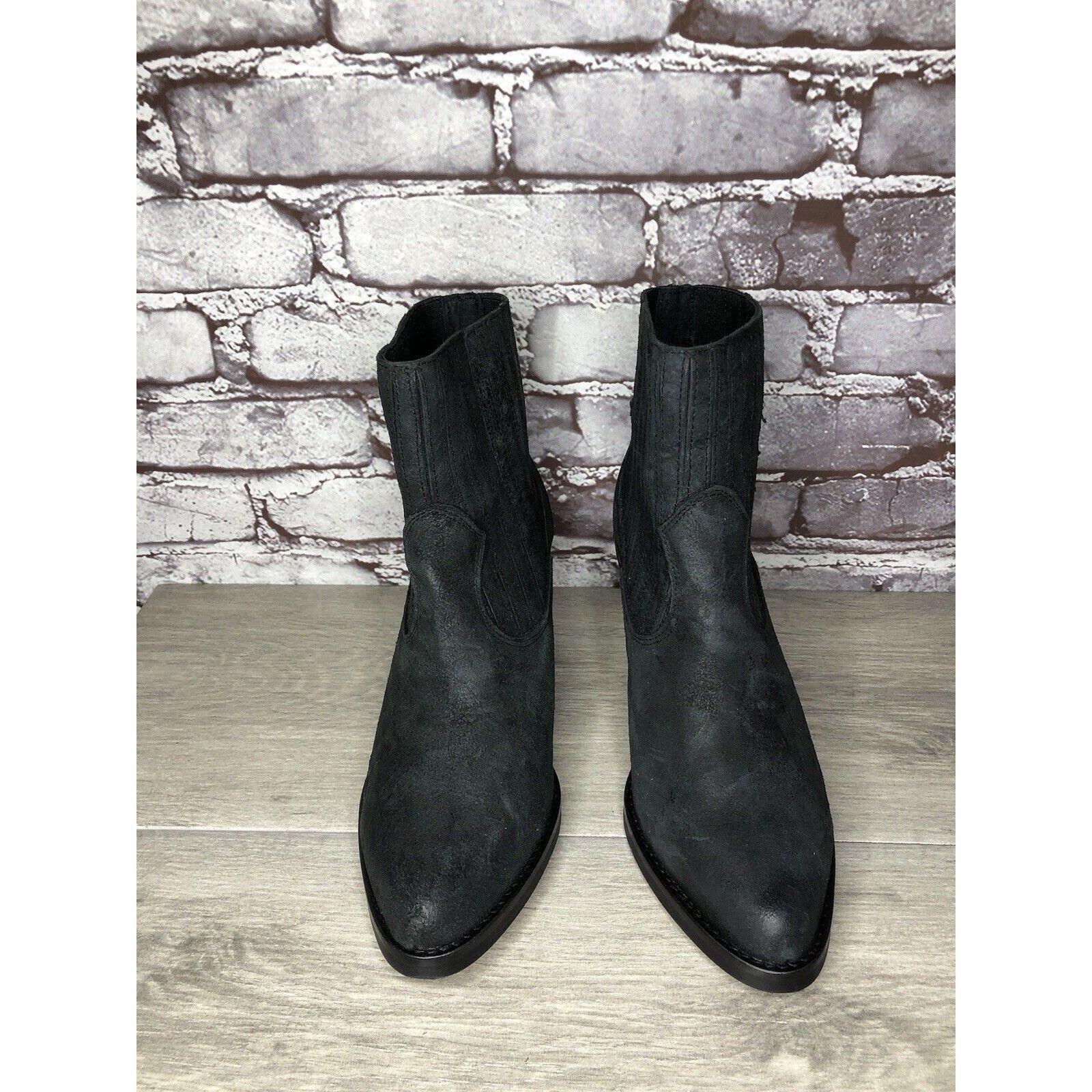 Other Musse & Cloud Black Suede Leather Chelsea Block Heel Boots W Size US 9 / IT 39 - 18 Thumbnail