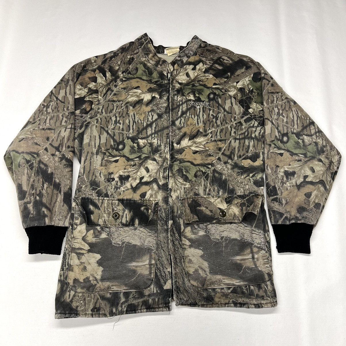 Vintage VTG Scentlock Jacket Camo Green Hunting Camouflage Mock Neck Size US XXL / EU 58 / 5 - 1 Thumbnail