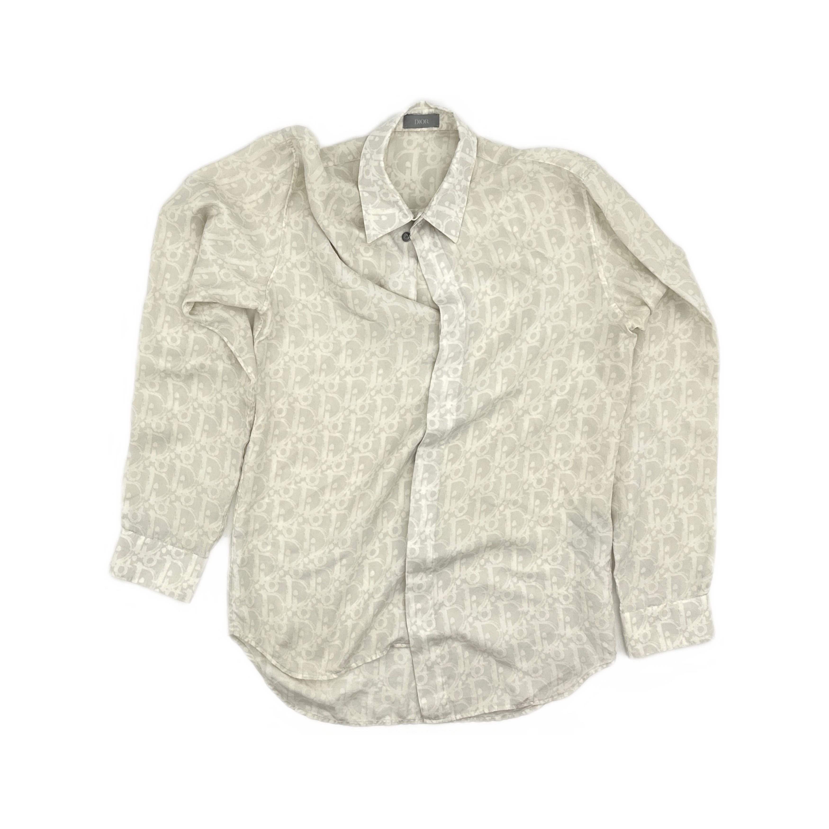 Dior Dior Oblique Silk Button Up Shirt Size M Size US M / EU 48-50 / 2 - 1 Thumbnail